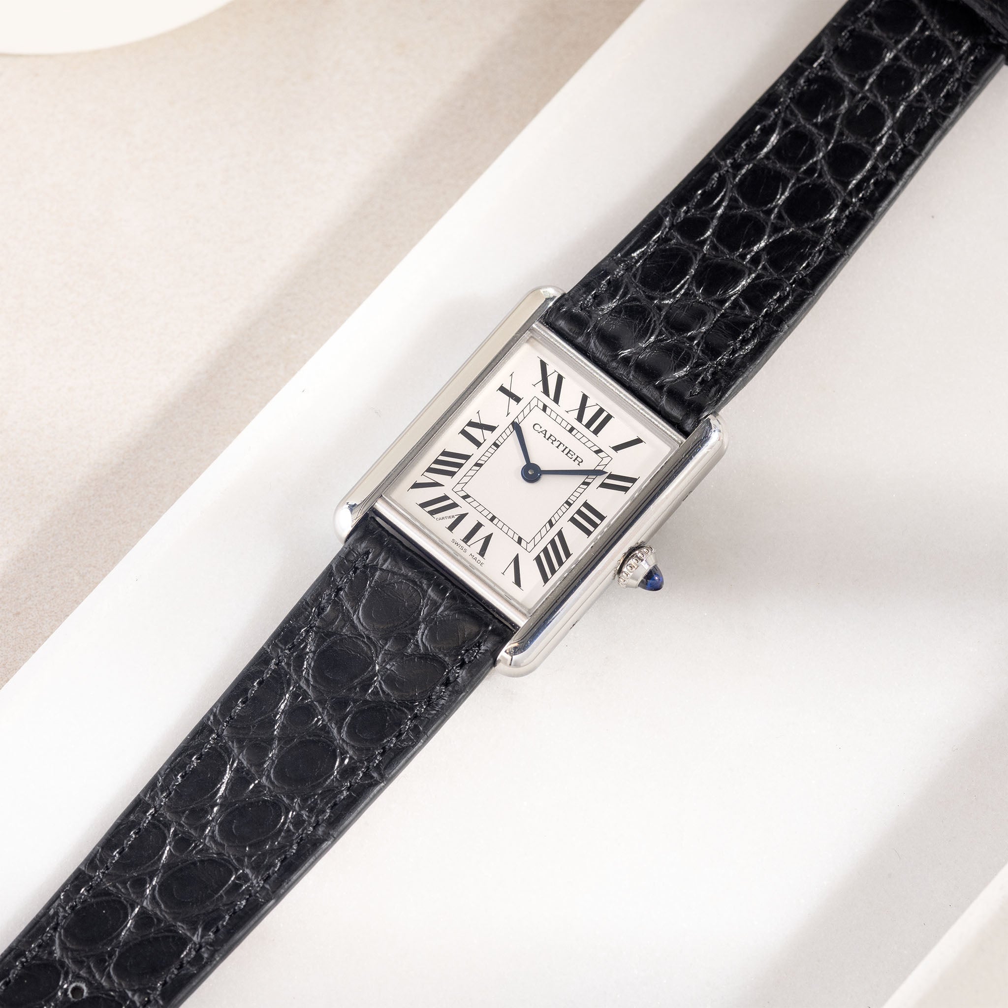 Strap for Cartier Tank Must (2021-today) - Black Alligator