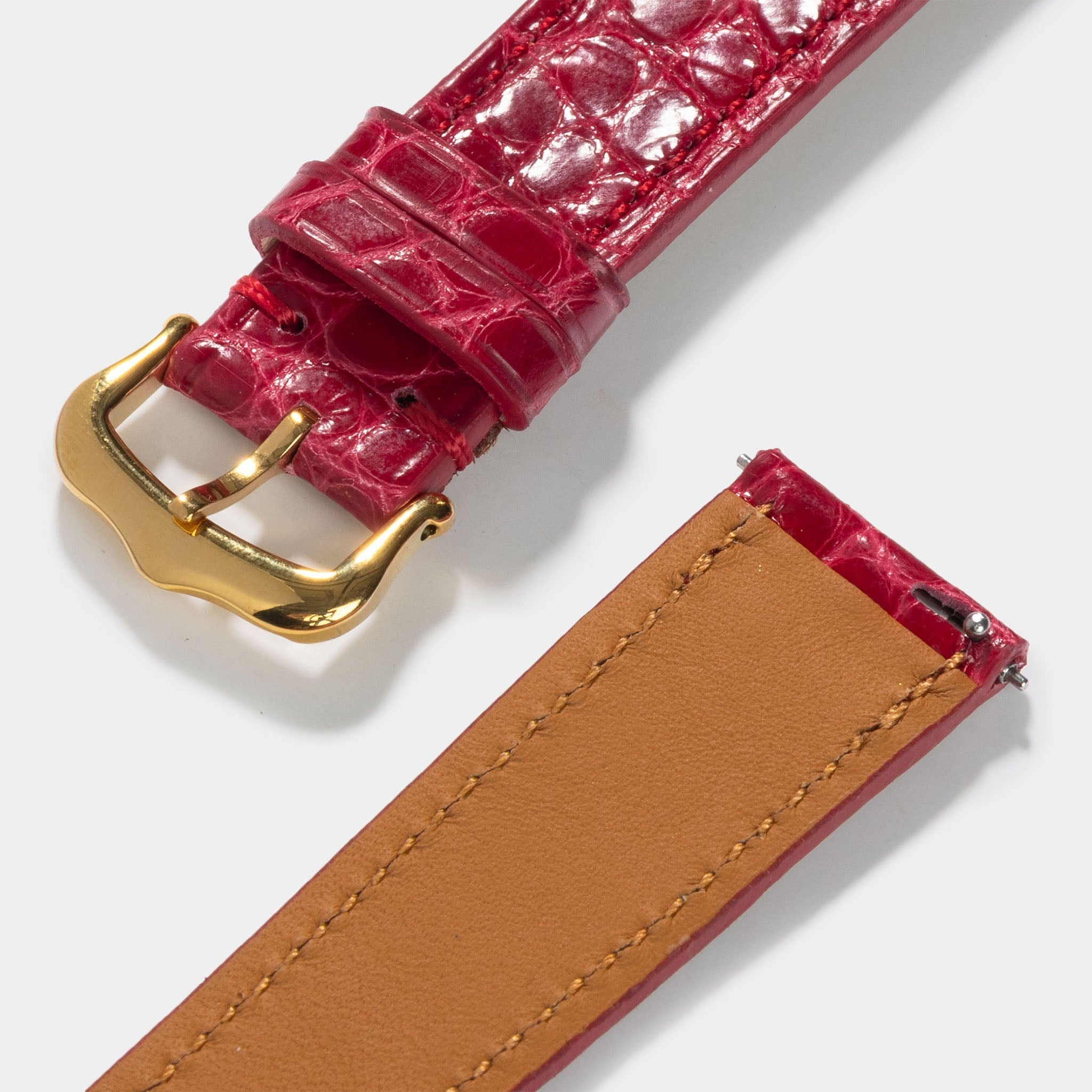 Strap for Cartier Tank Louis (2021-today) - Red Alligator