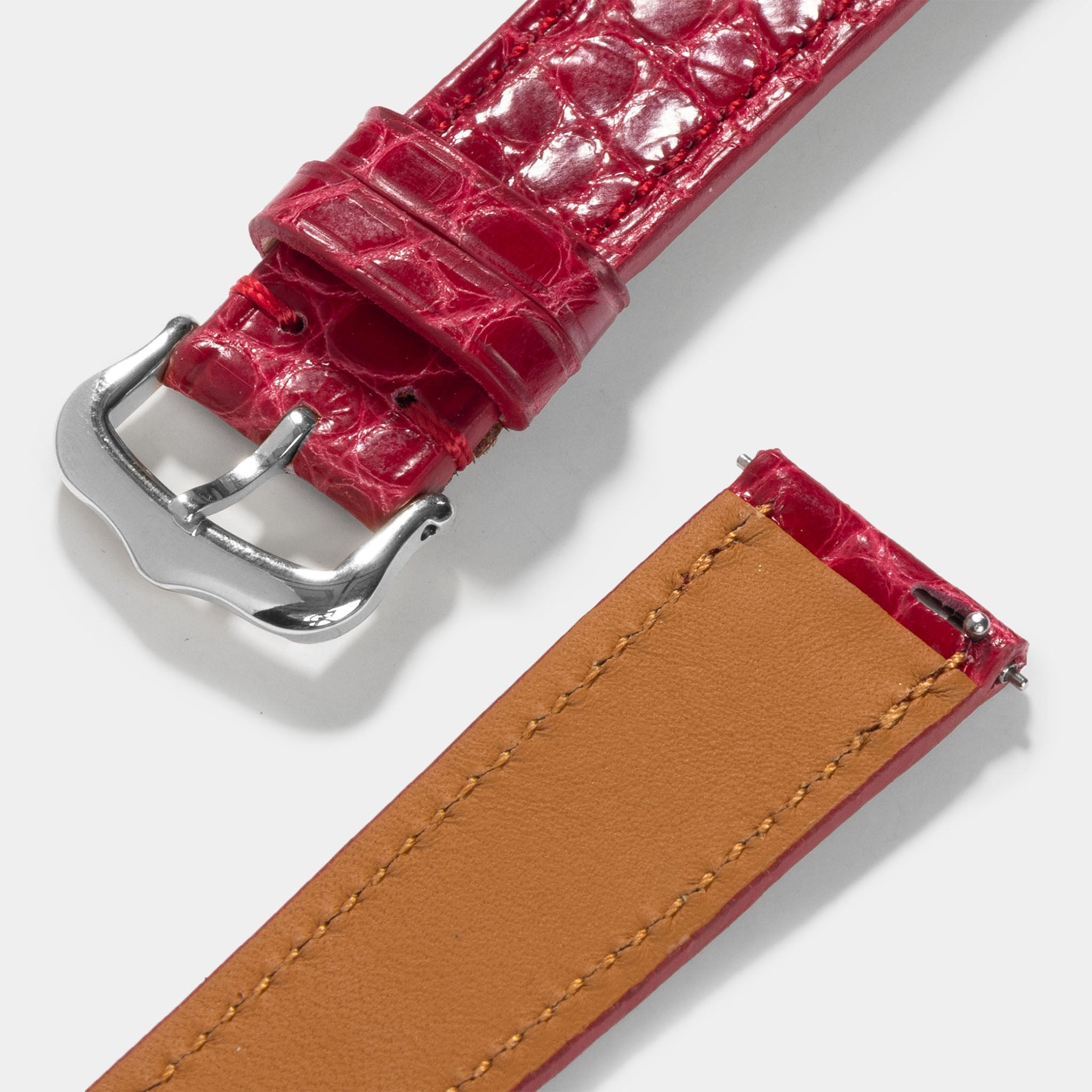 Strap for Cartier Tank Must (2021-today) - Red Alligator