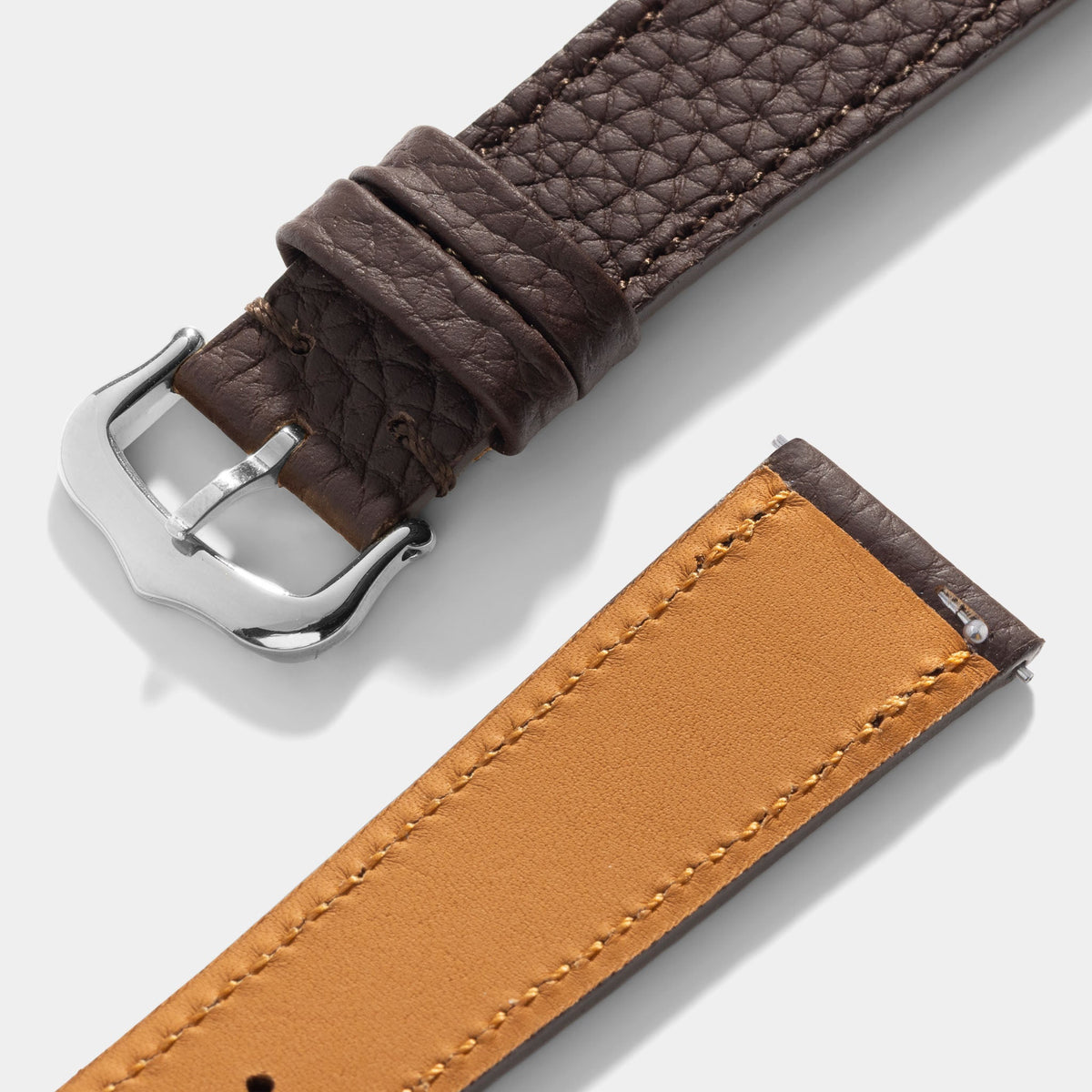 Strap for Cartier Tank Must (2021 - today) - The Grana Dark Brown
