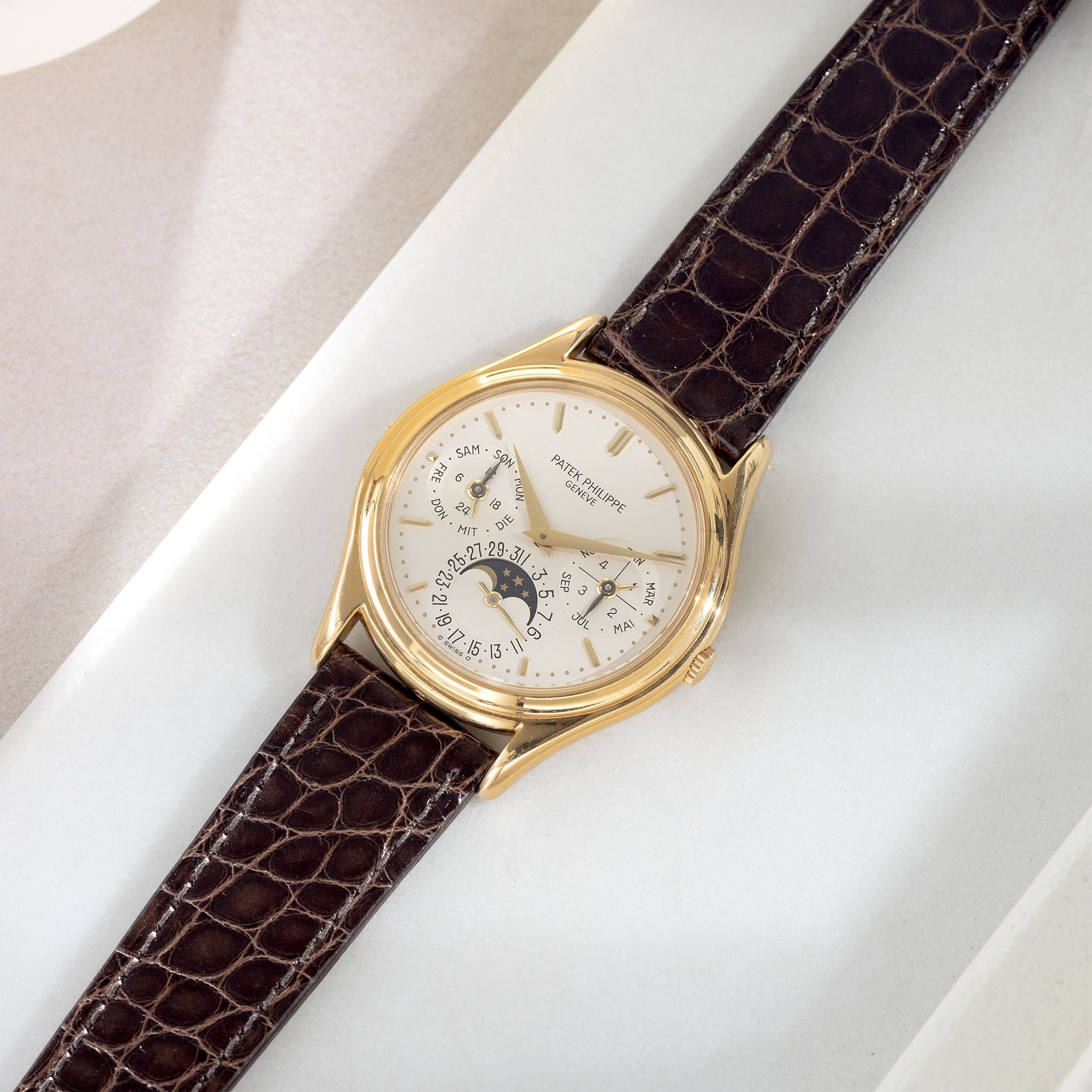 Deep Brown Alligator Watch Strap - Classic Dress