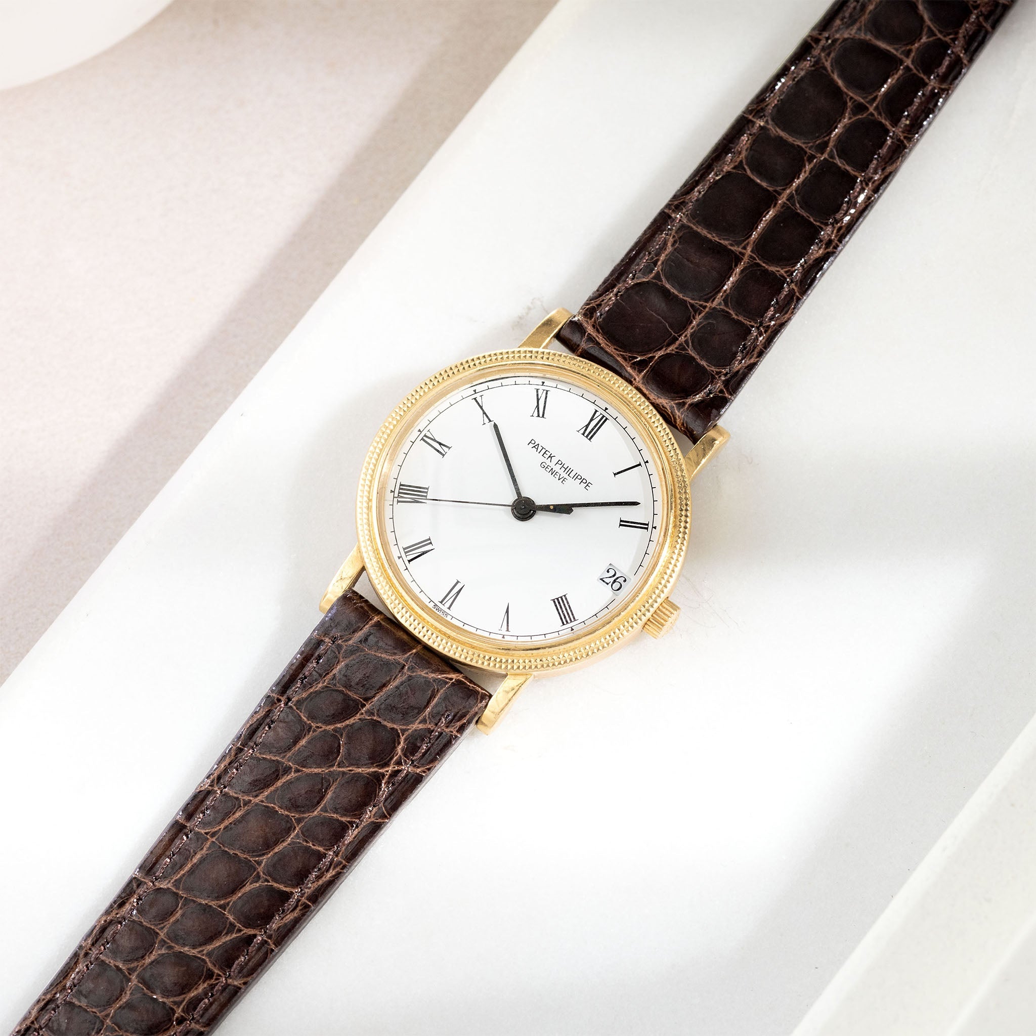 Deep Brown Alligator Watch Strap - Classic Dress