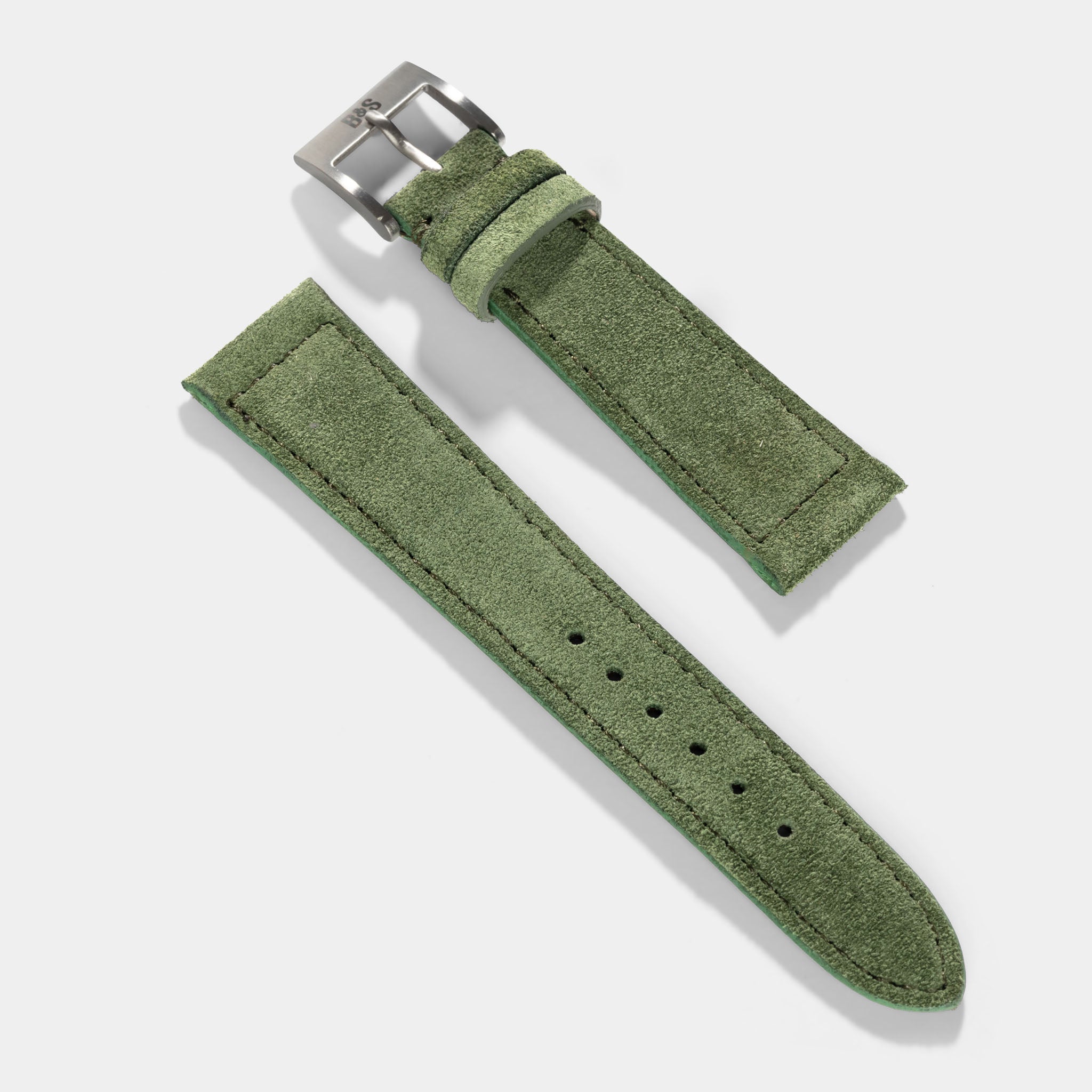 Horlogeband voor Omega Speedmaster Professional - Olive Drab Green Suede Leather