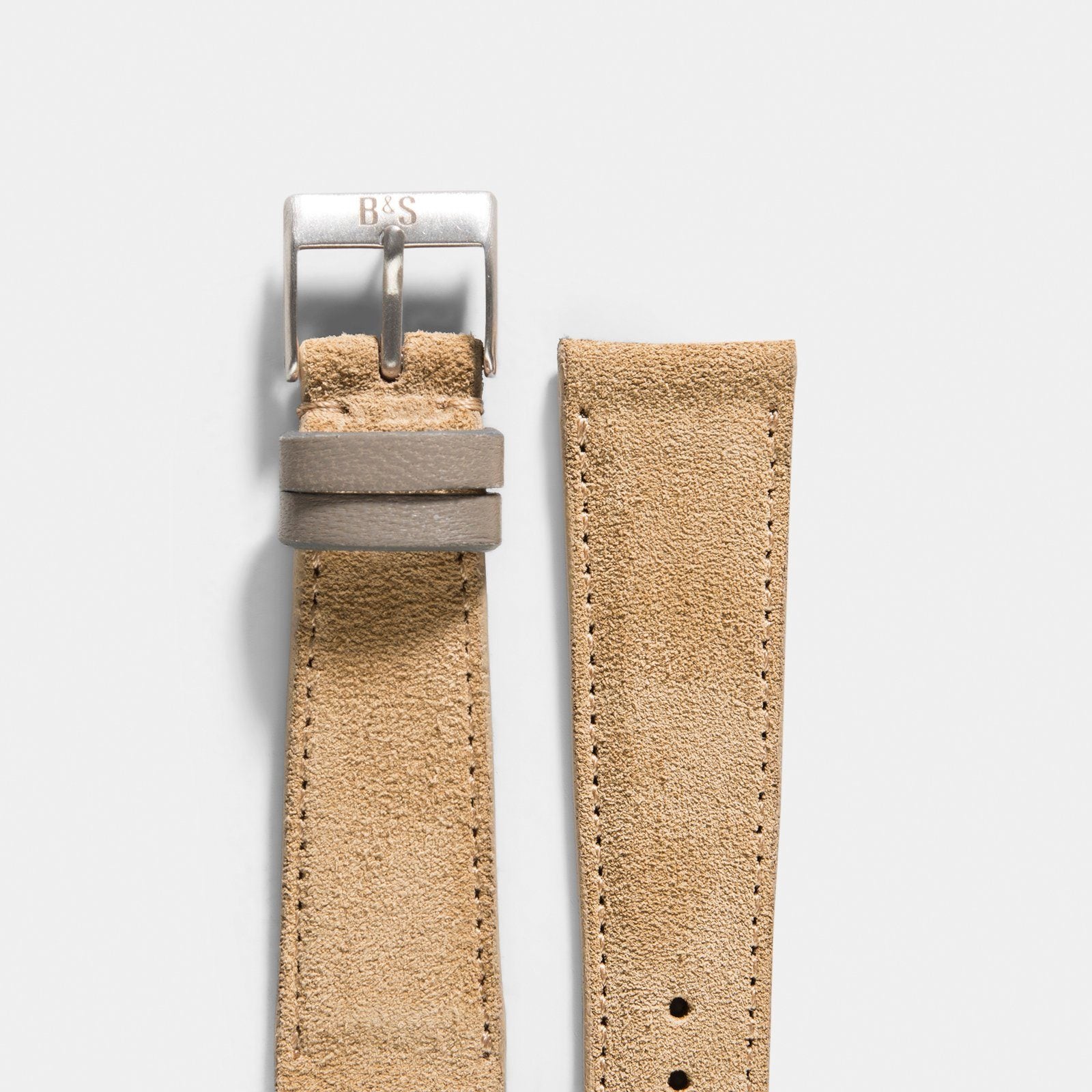 Refined Light Brown Suede Horlogeband