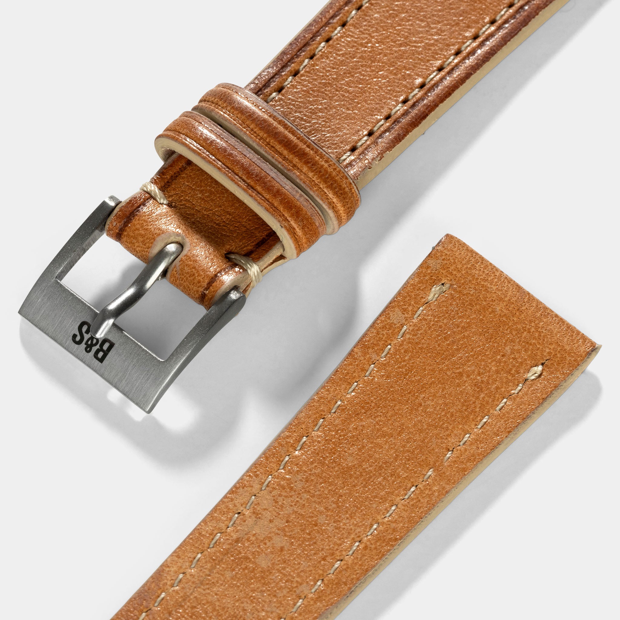 Cosaro Brown Retro Leren Horlogeband