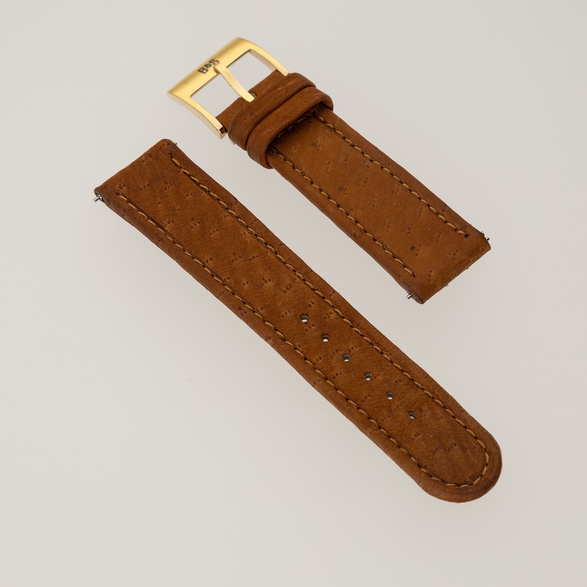 Sample Sale - Peccary Brown Heritage Leather Watch Strap - 20mm - Short -  Quick Release Springbars System