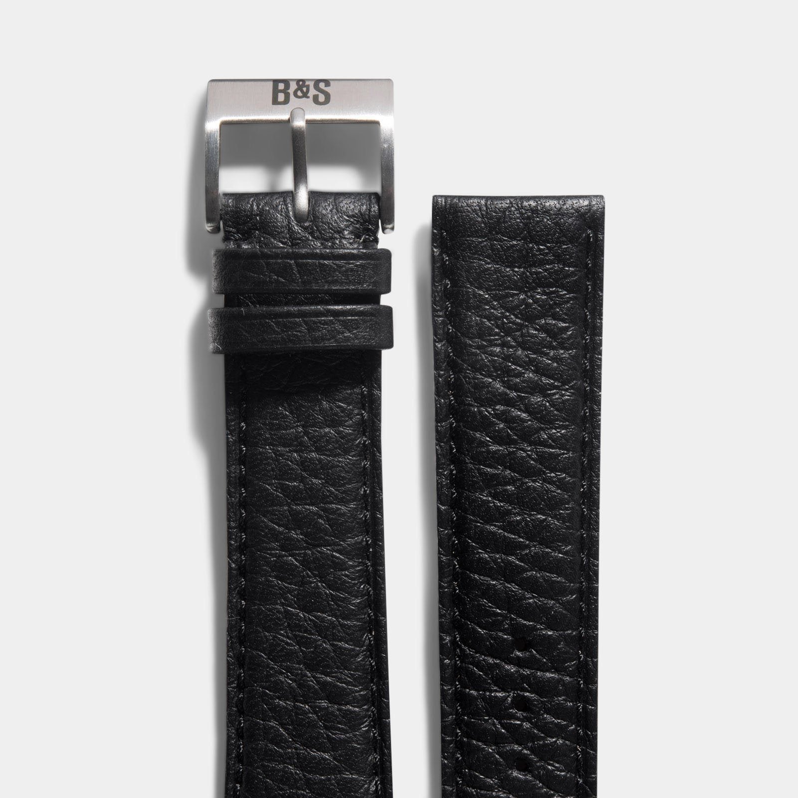 Taurillon Zwart Leren Horlogeband