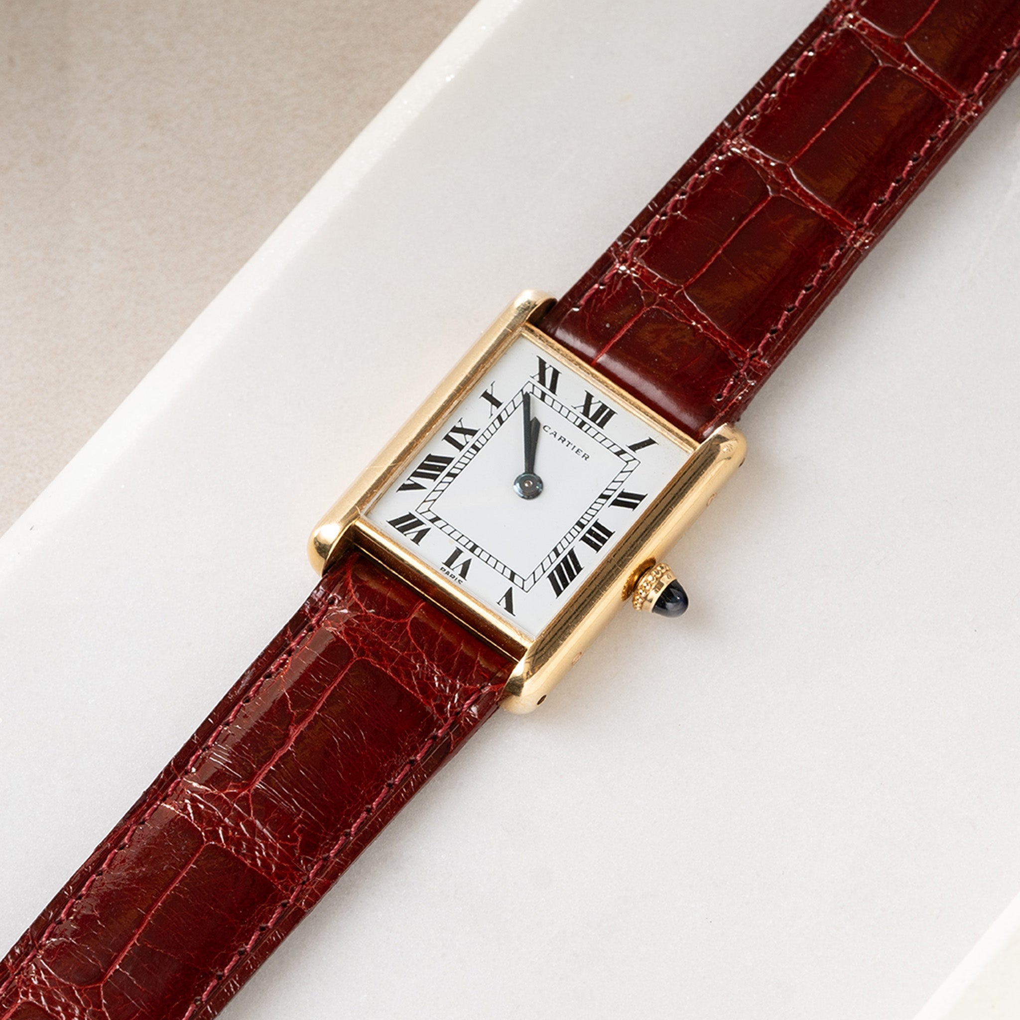 Horlogeband voor Cartier 17.5 mm - The Full Cut Red Alligator