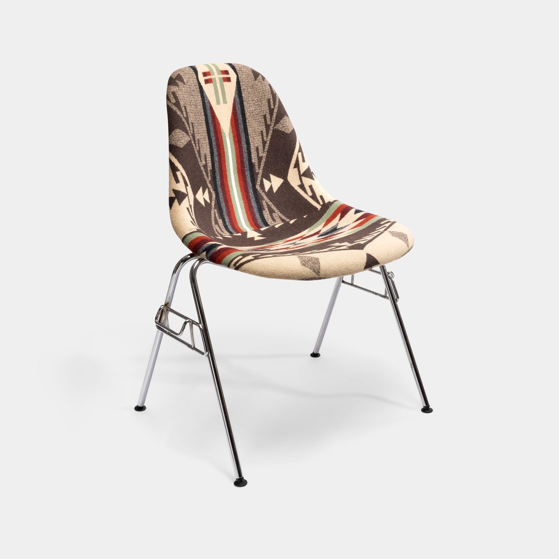 1970s Unique Pendleton Eames Side Chair Earth