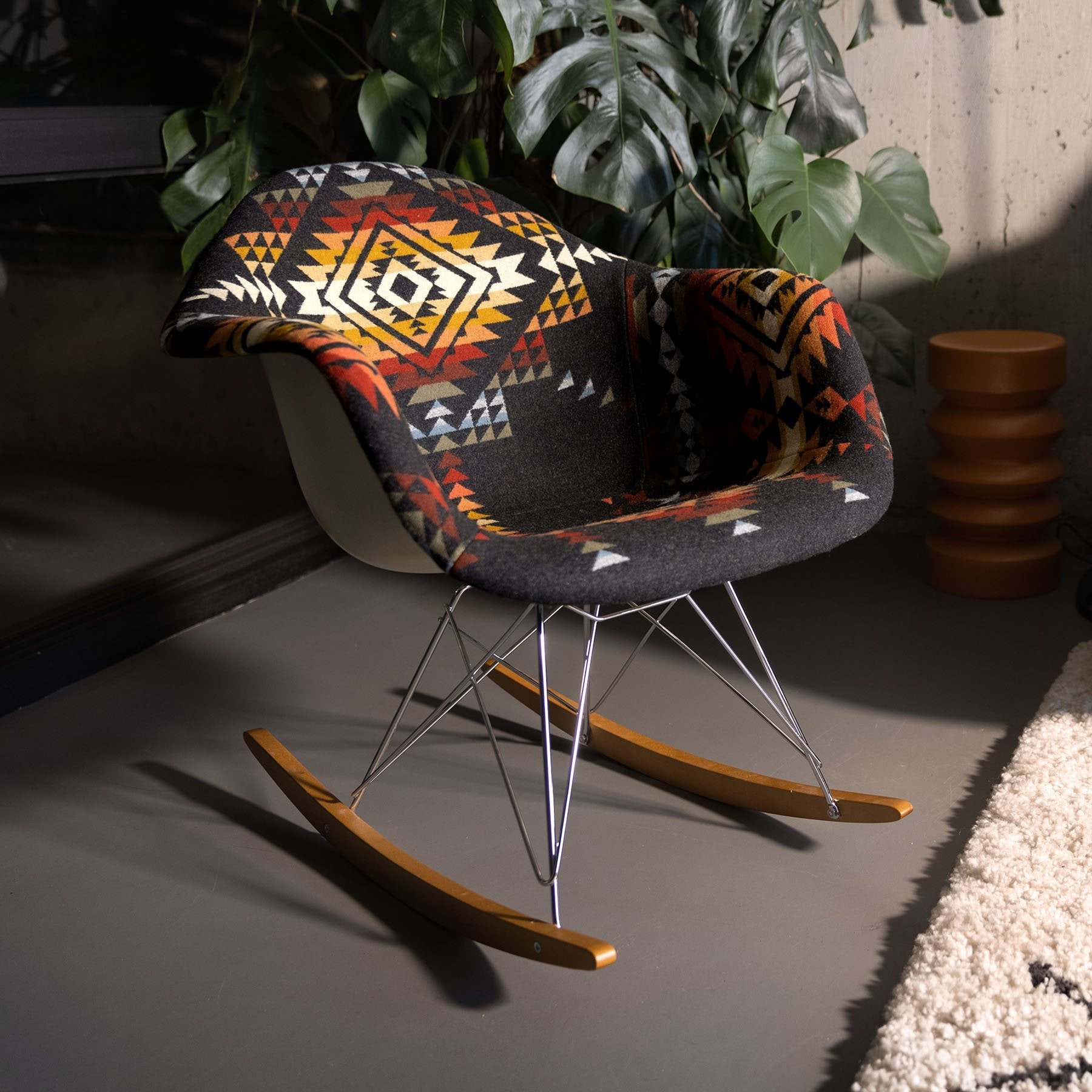 1960s Unique Pendleton Eames Rocking Chair