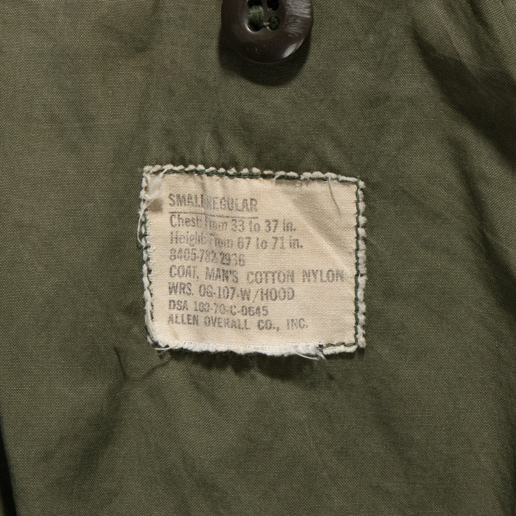 VINTAGE 1970 157TH INFANTRY BRIGADE M-65 FIELD JACKET