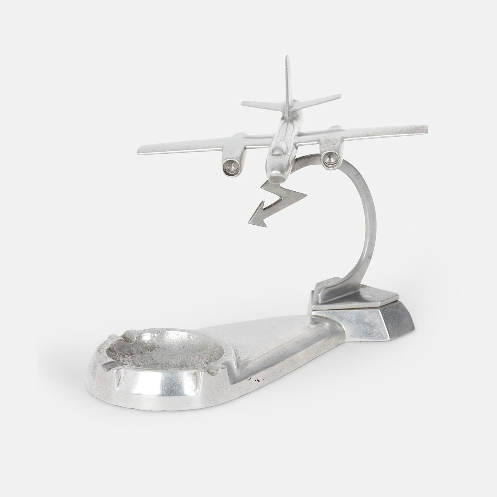 Vintage 1940s Ilyushin IL-28 Beagle Aluminium Air Plane Ash Tray