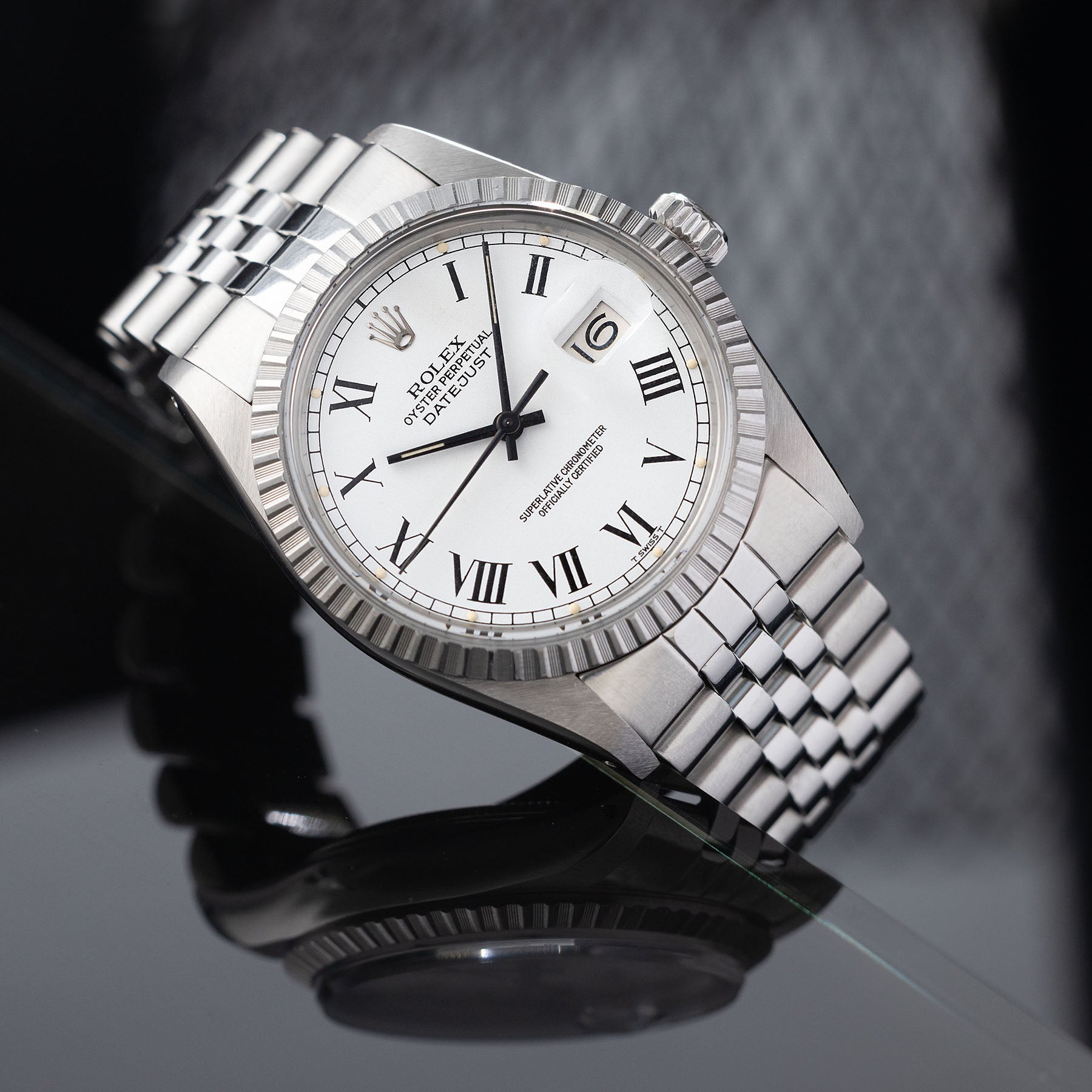 Rolex Datejust 16030 White Buckley Dial with Guarantee Papers