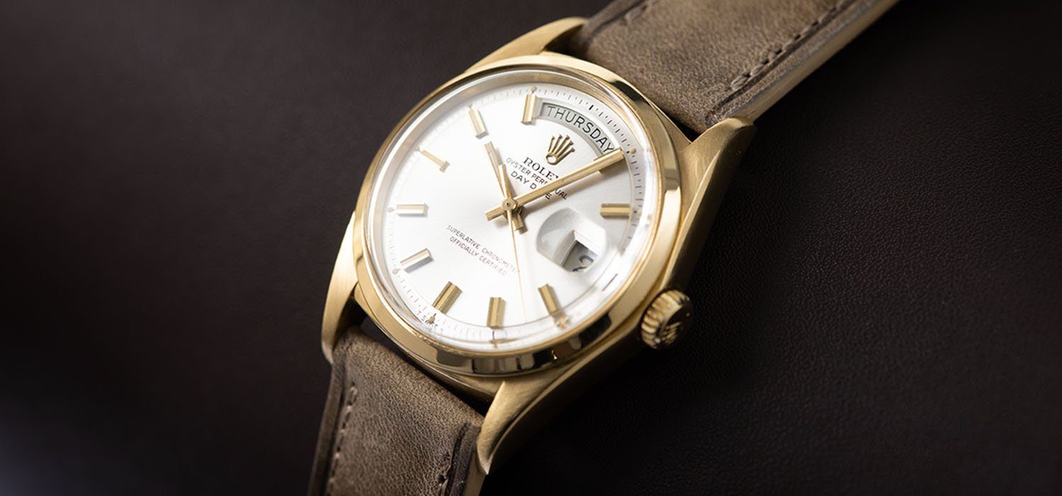 Rolex Day-Date Yellow Gold Wide Boy Dial 1802