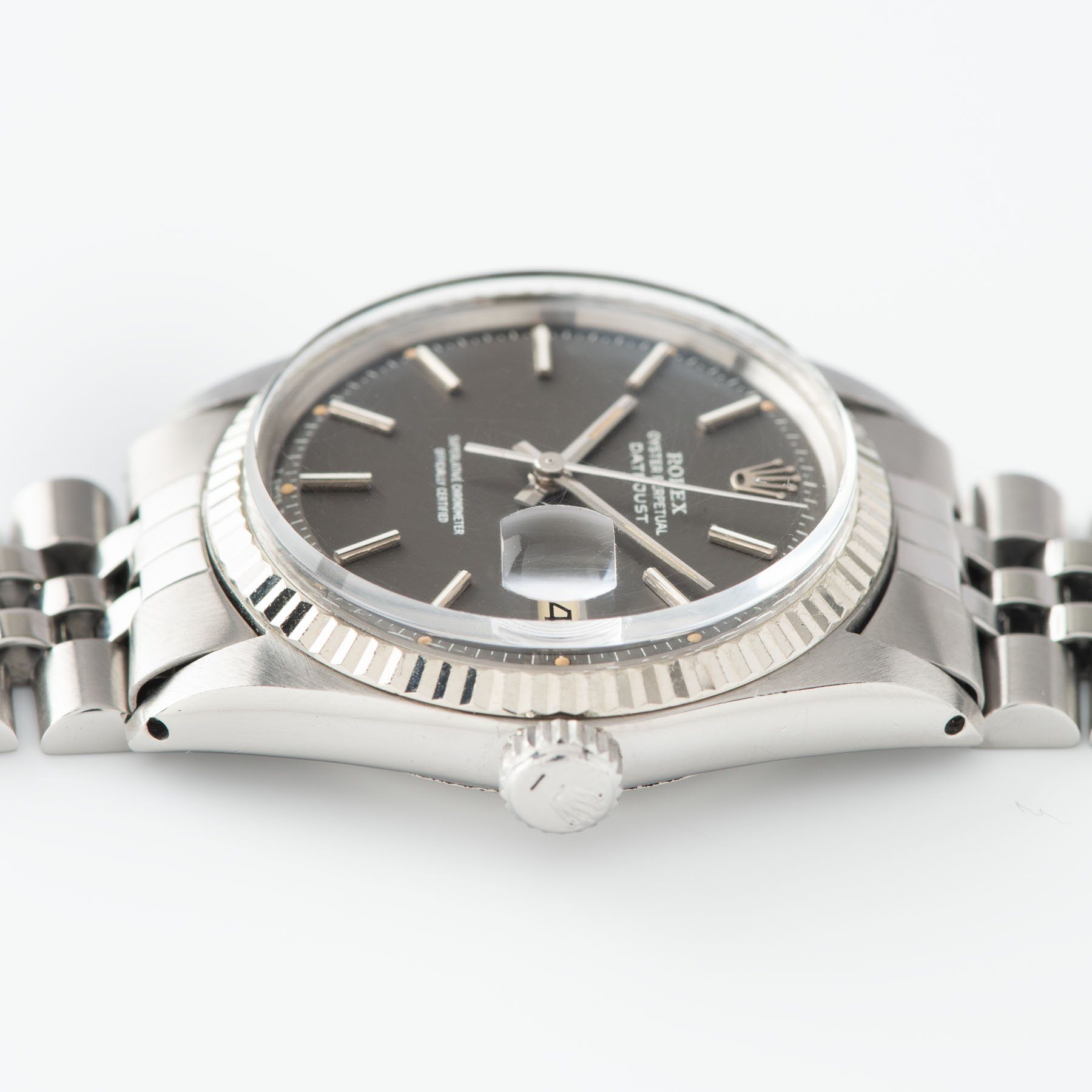 Rolex Datejust 1601 Grey Pie Pan Dial