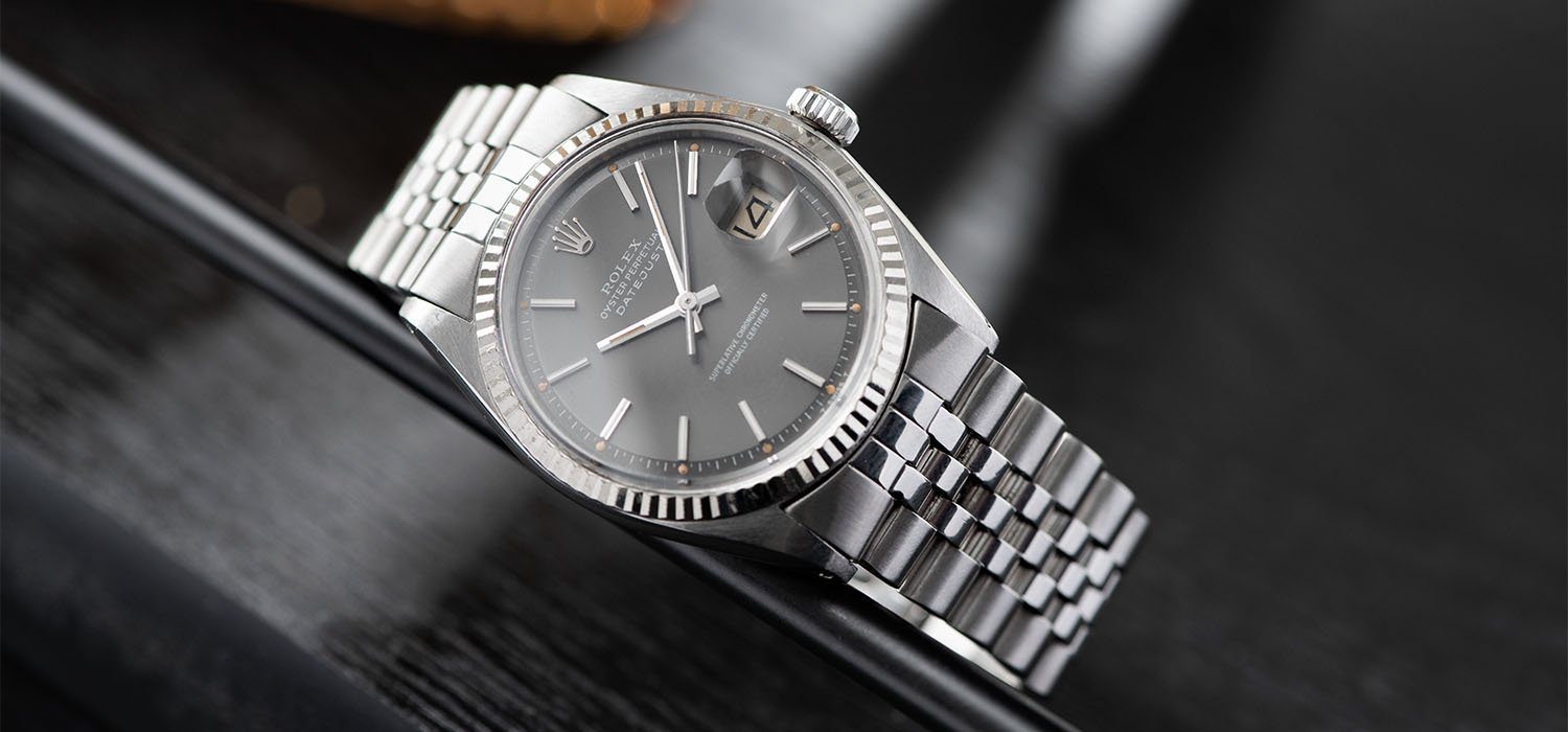 Rolex Datejust 1601 Grey Pie Pan Dial