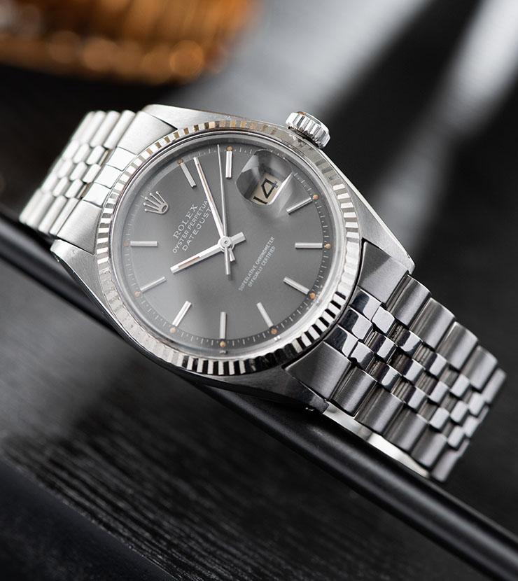 Rolex Datejust 1601 Grey Pie Pan Dial