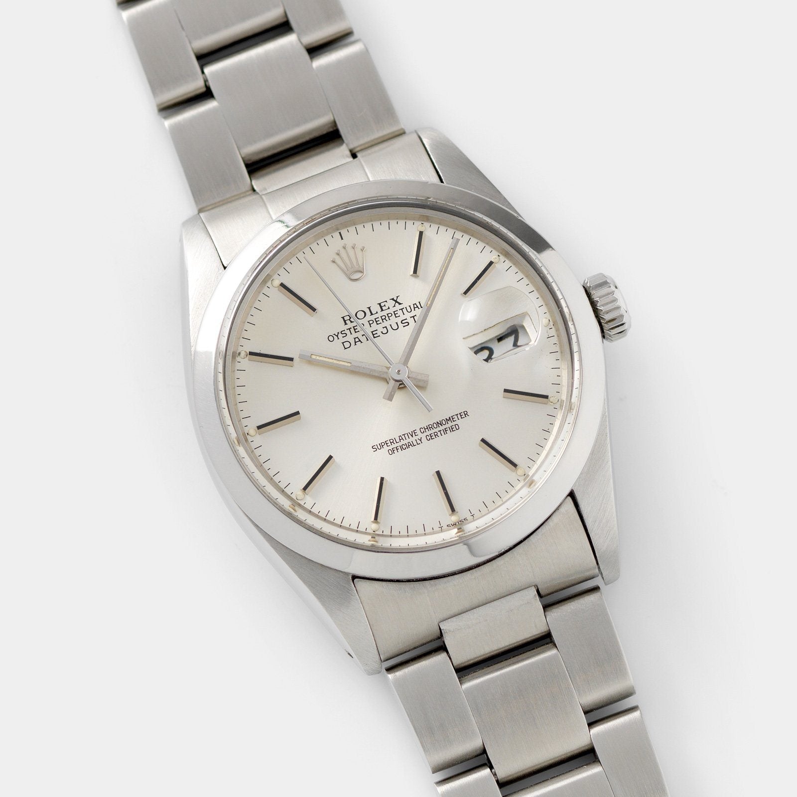 Rolex Datejust Reference 16000 Silver Soleil Dial