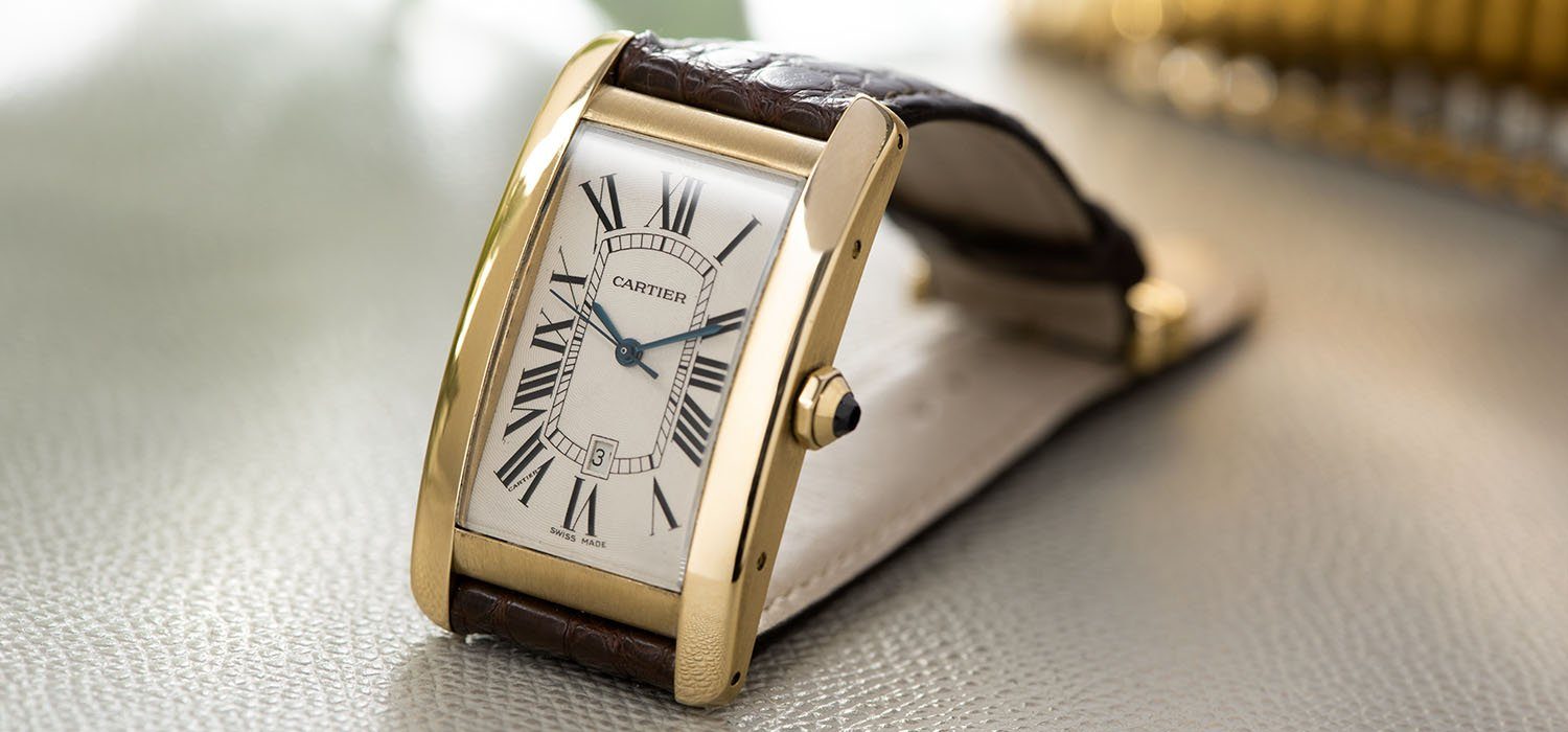 Cartier Tank Americaine Jumbo Yelow Gold ref 1740