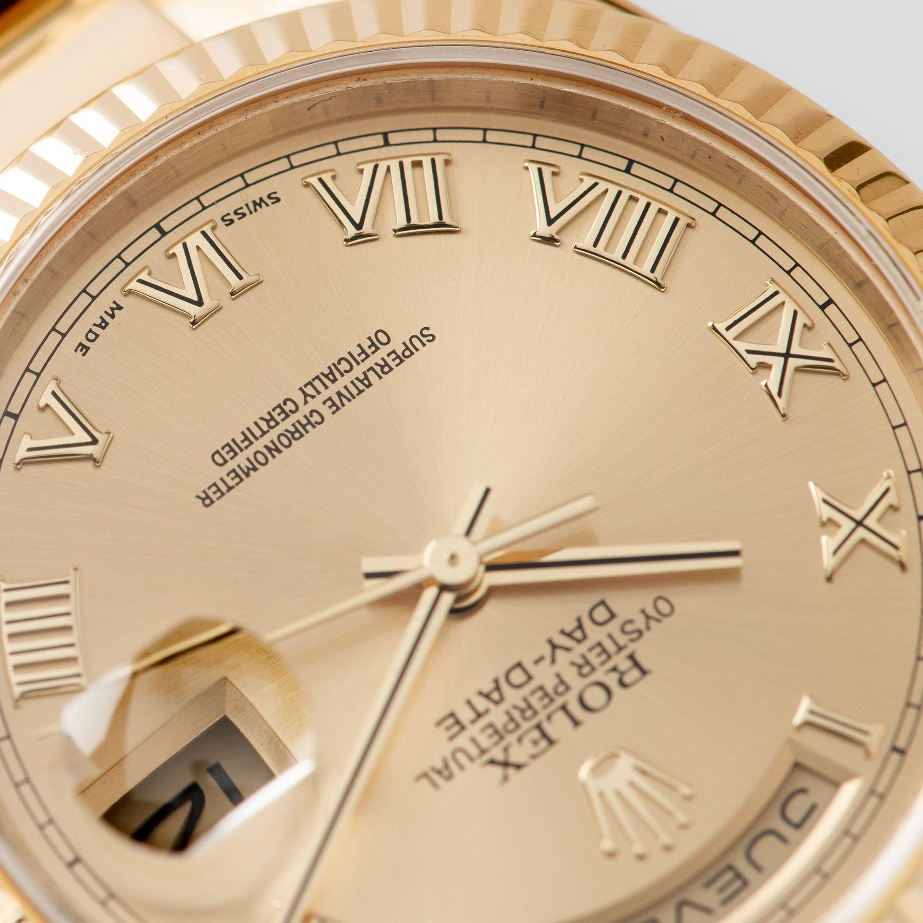 Rolex Day-Date Champagne Roman Dial 118238