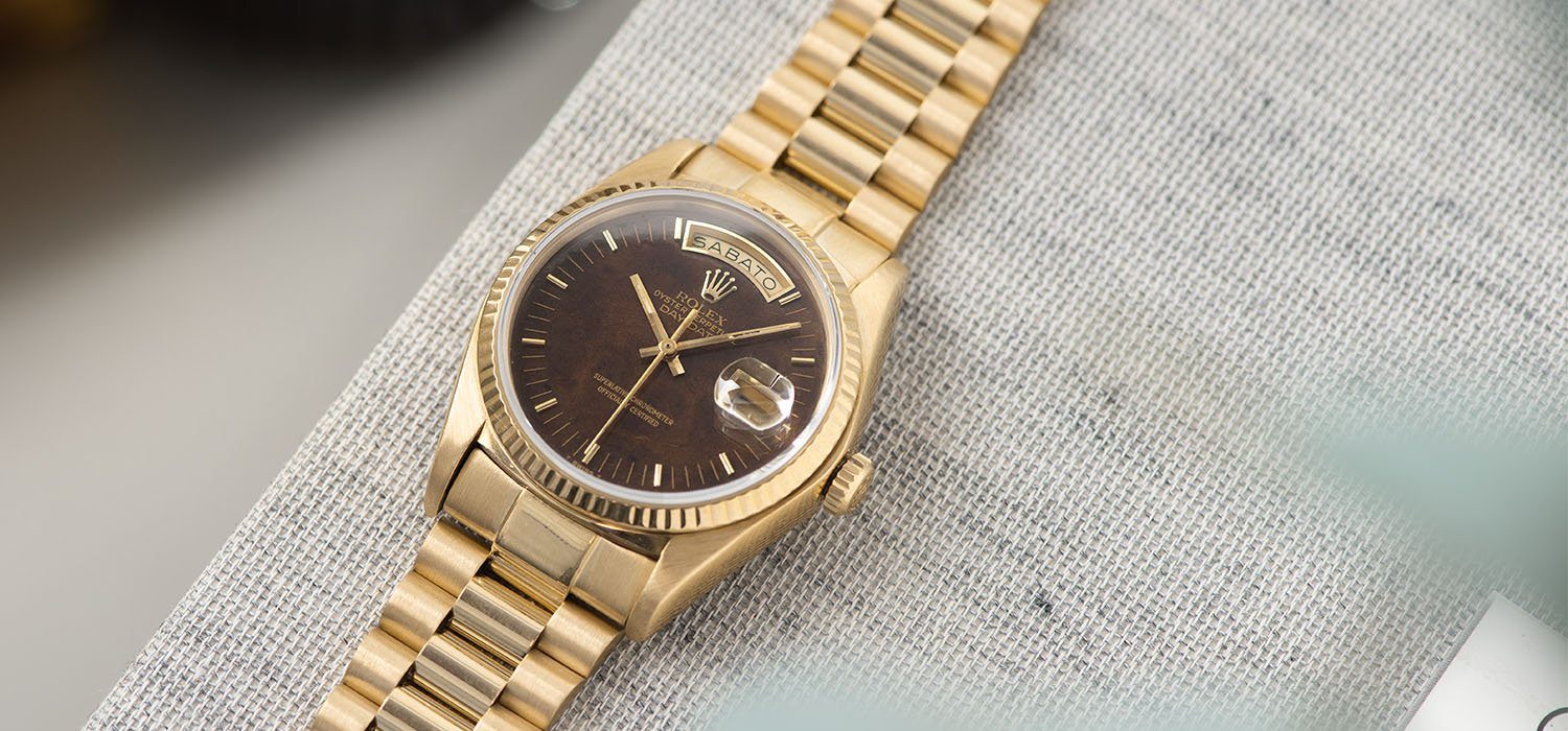 Rolex Day-Date Dark Wood Dial Reference 18038