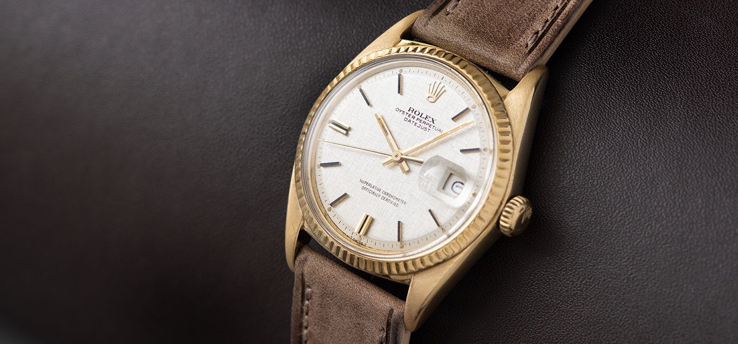 Rolex Datejust Yellow Gold 1601 Linen Dial