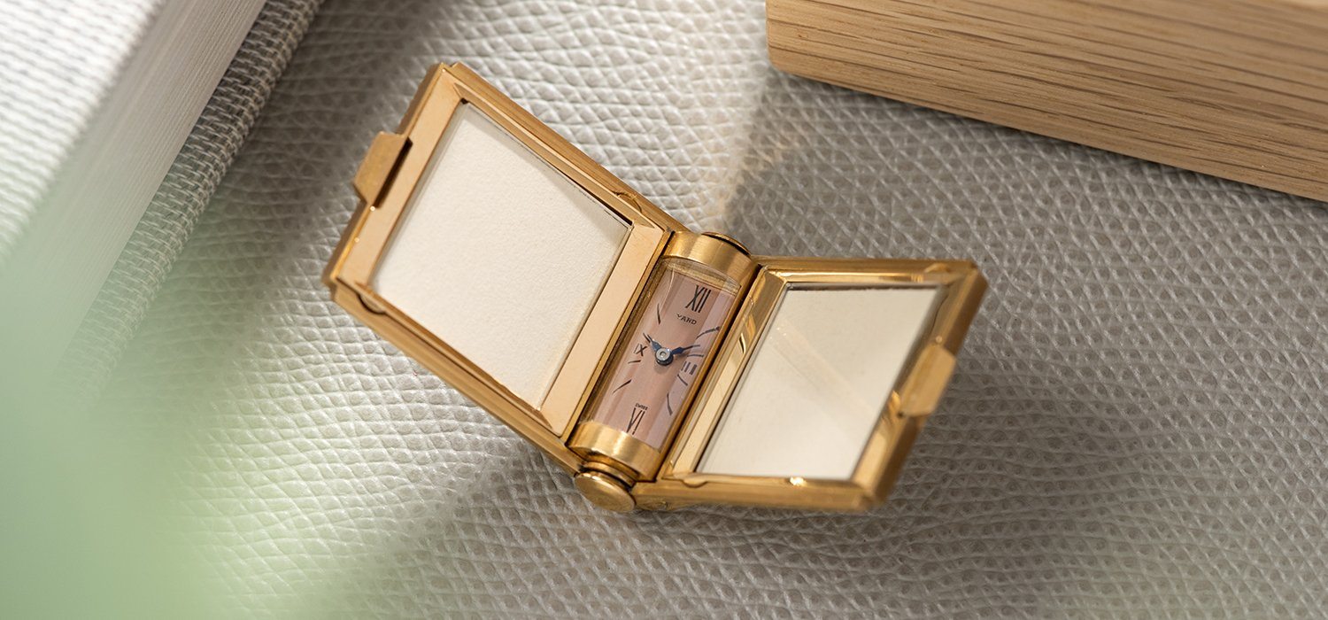 Yard 18kt Rose Gold Folding Pocket Watch