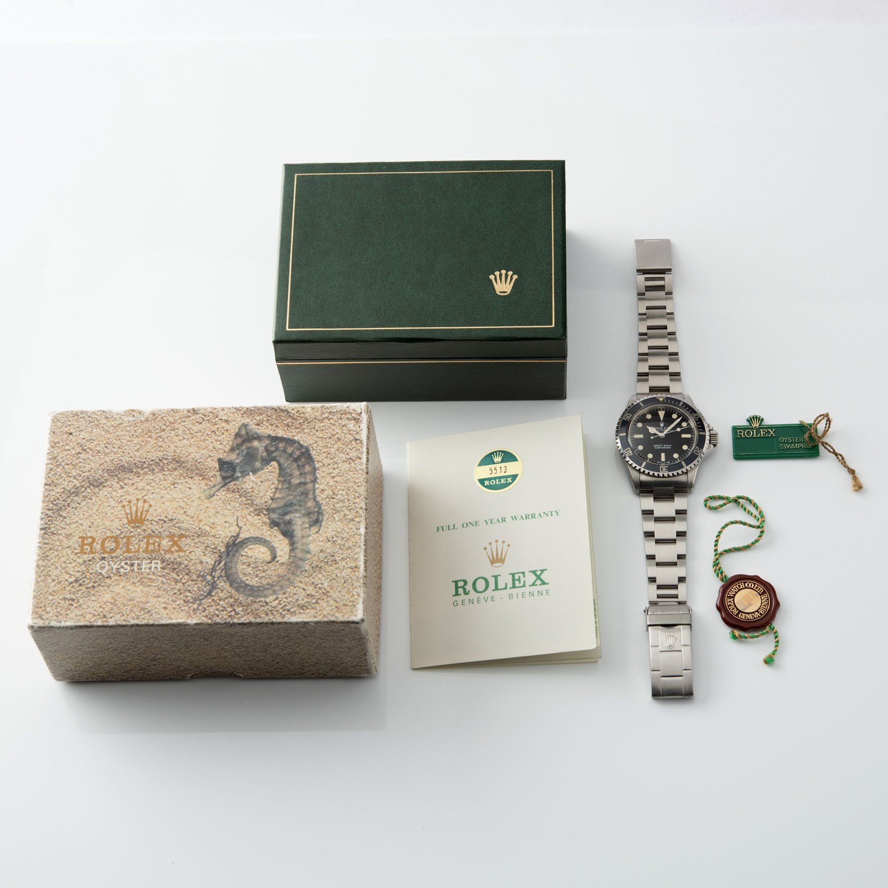 Rolex Submariner Mk 1 Maxi 5513 Box and Papers