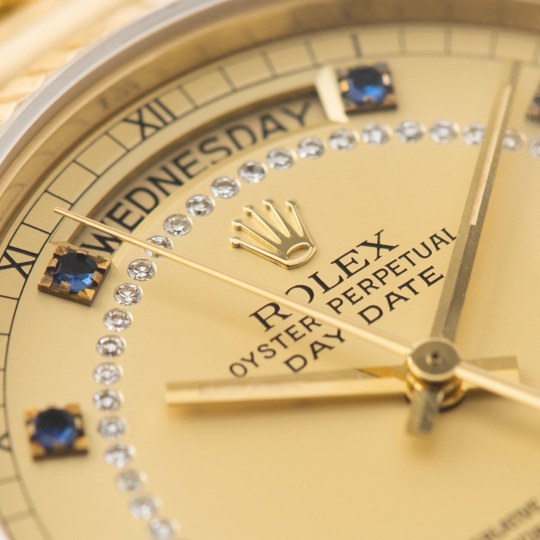 Rolex Day-Date Reference 18038 Blue Sapphire String Dial