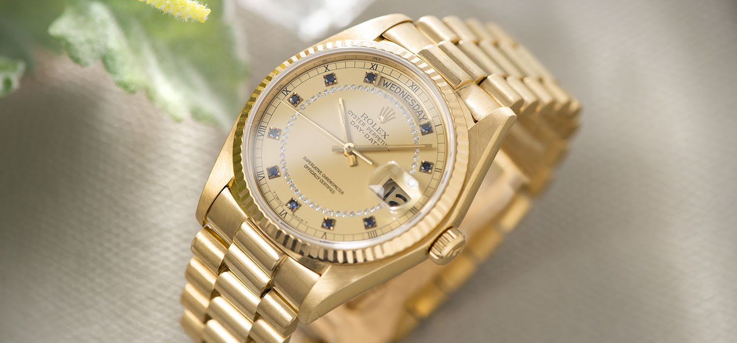 Rolex Day-Date Reference 18038 Blue Sapphire String Dial