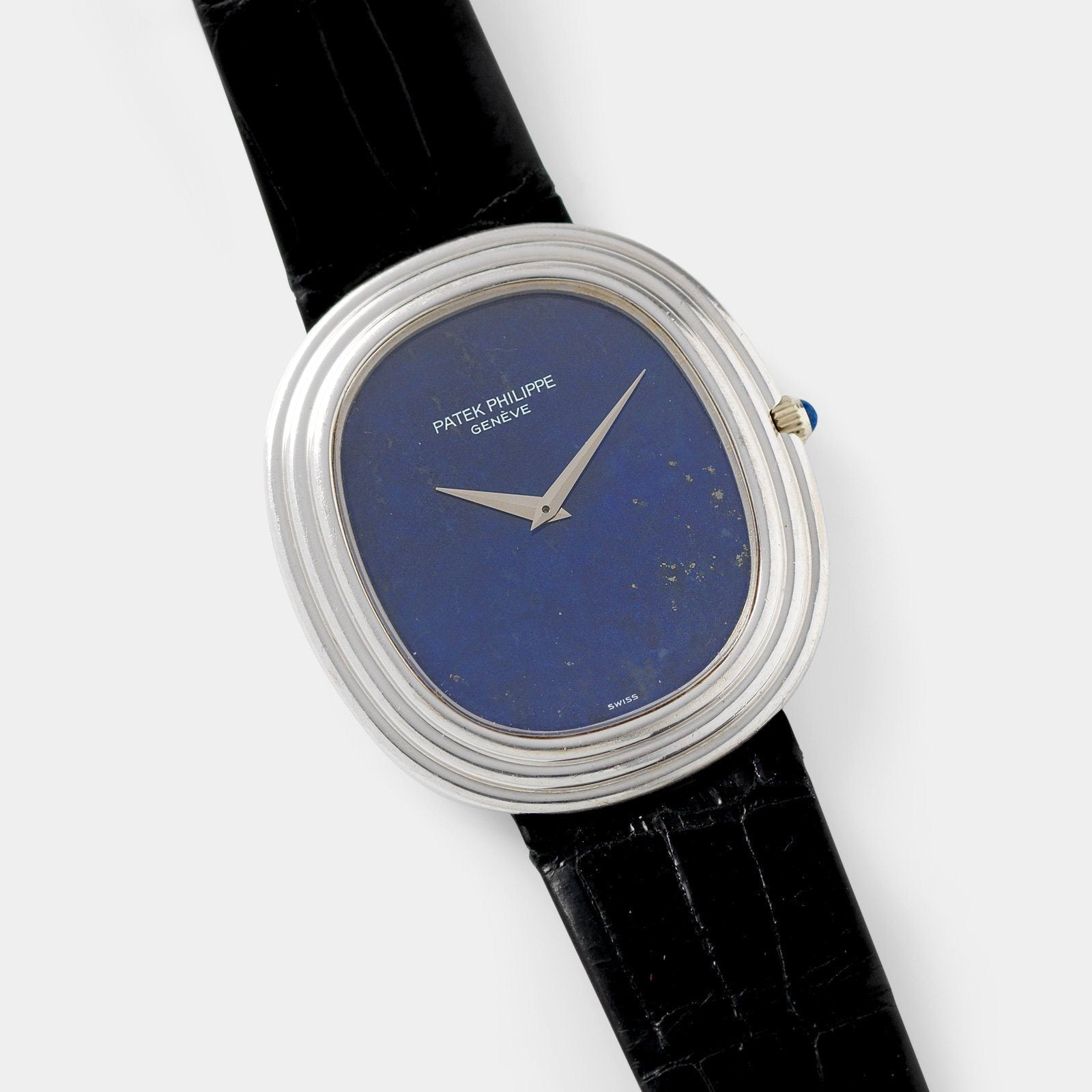 Patek Philippe Ellipse White Gold Lapis Dial Ref 3634