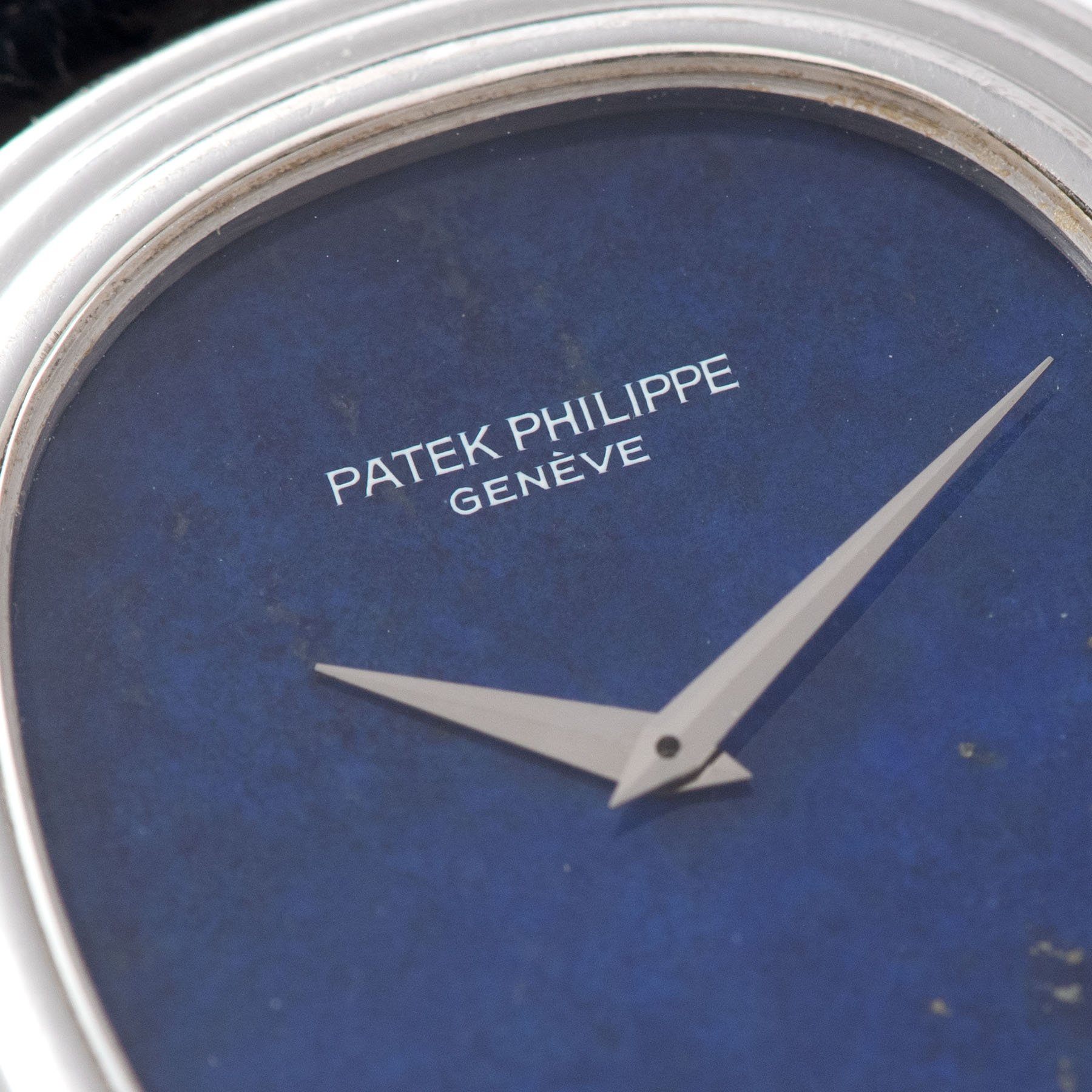 Patek Philippe Ellipse White Gold Lapis Dial Ref 3634