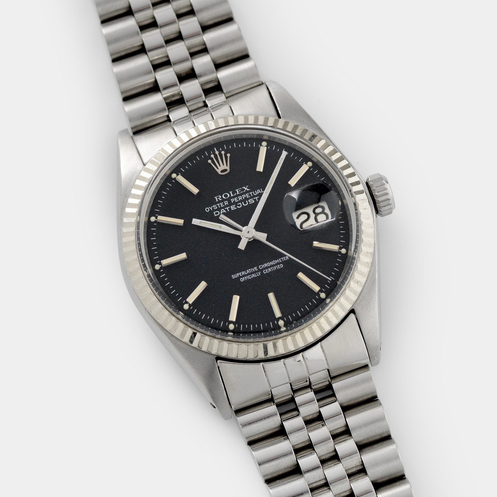 Rolex Datejust Reference Black Marble Dial 1601