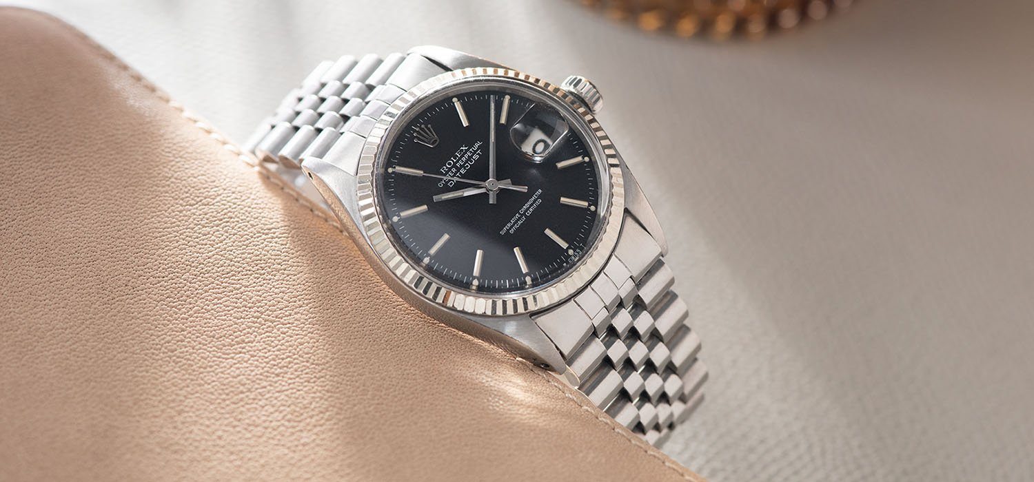 Rolex Datejust Reference Black Marble Dial 1601