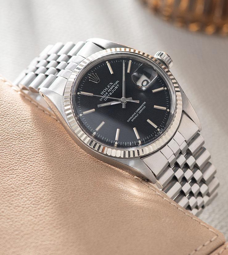 Rolex Datejust Reference Black Marble Dial 1601