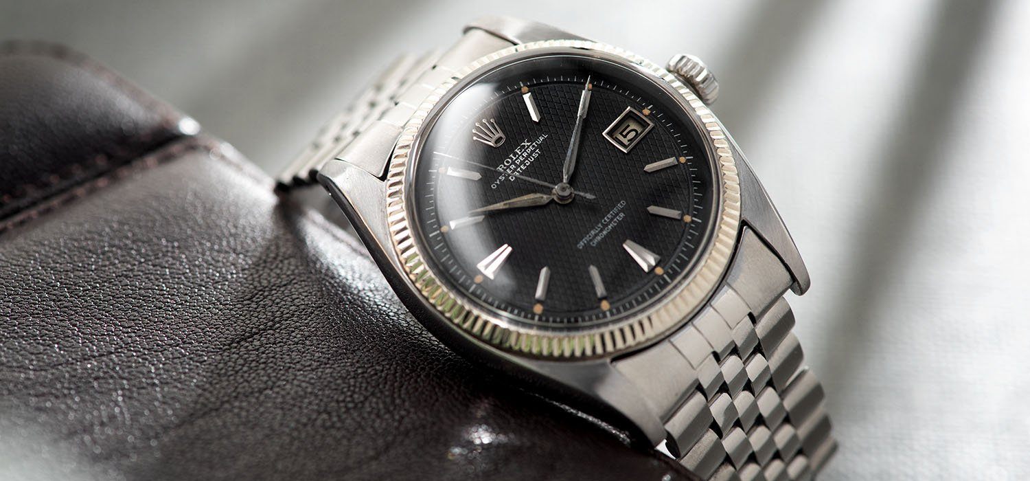 Rolex Datejust Ovettone Black Honeycomb Dial 6305