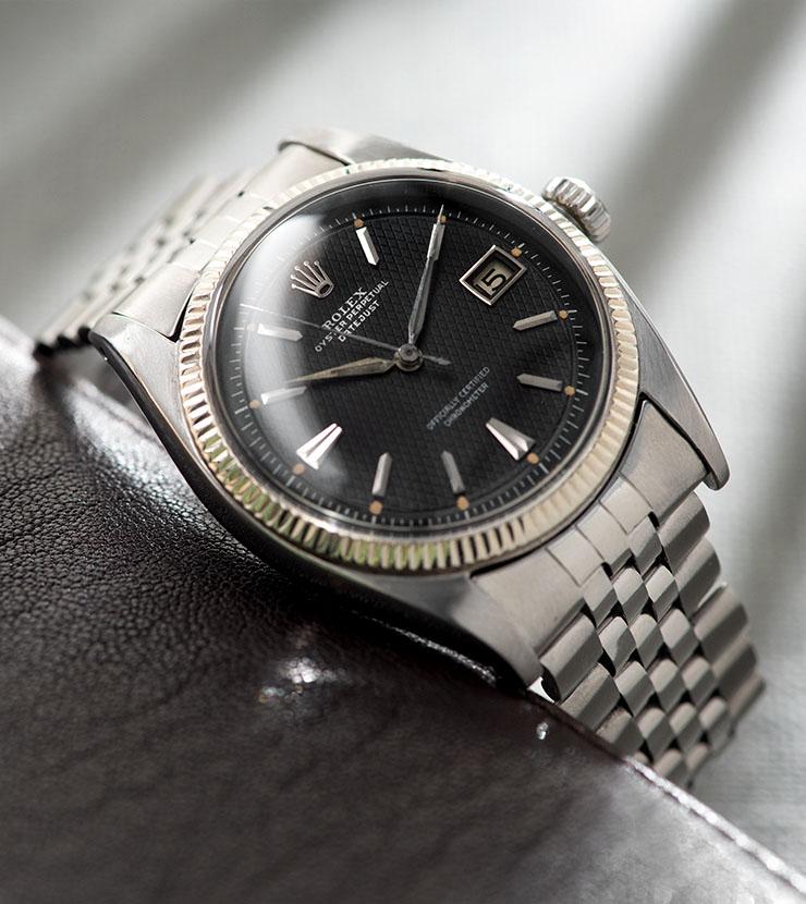 Rolex Datejust Ovettone Black Honeycomb Dial 6305