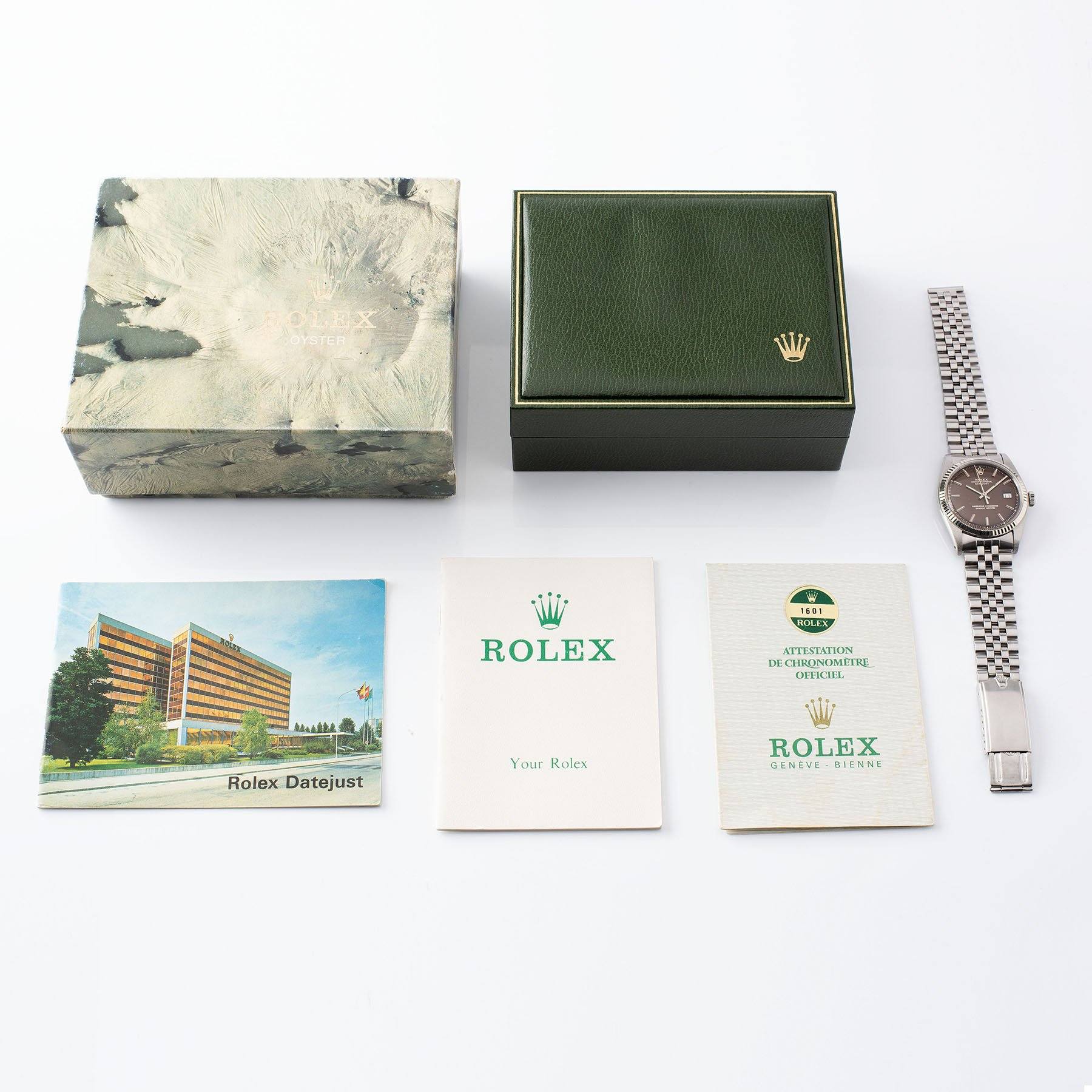 Rolex Datejust Tropical Dial Reference 1601 Box and Papers