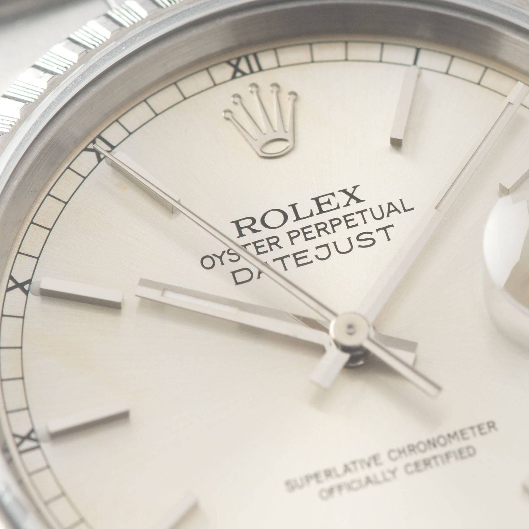 Rolex Datejust Silver Soleil Dial 16220