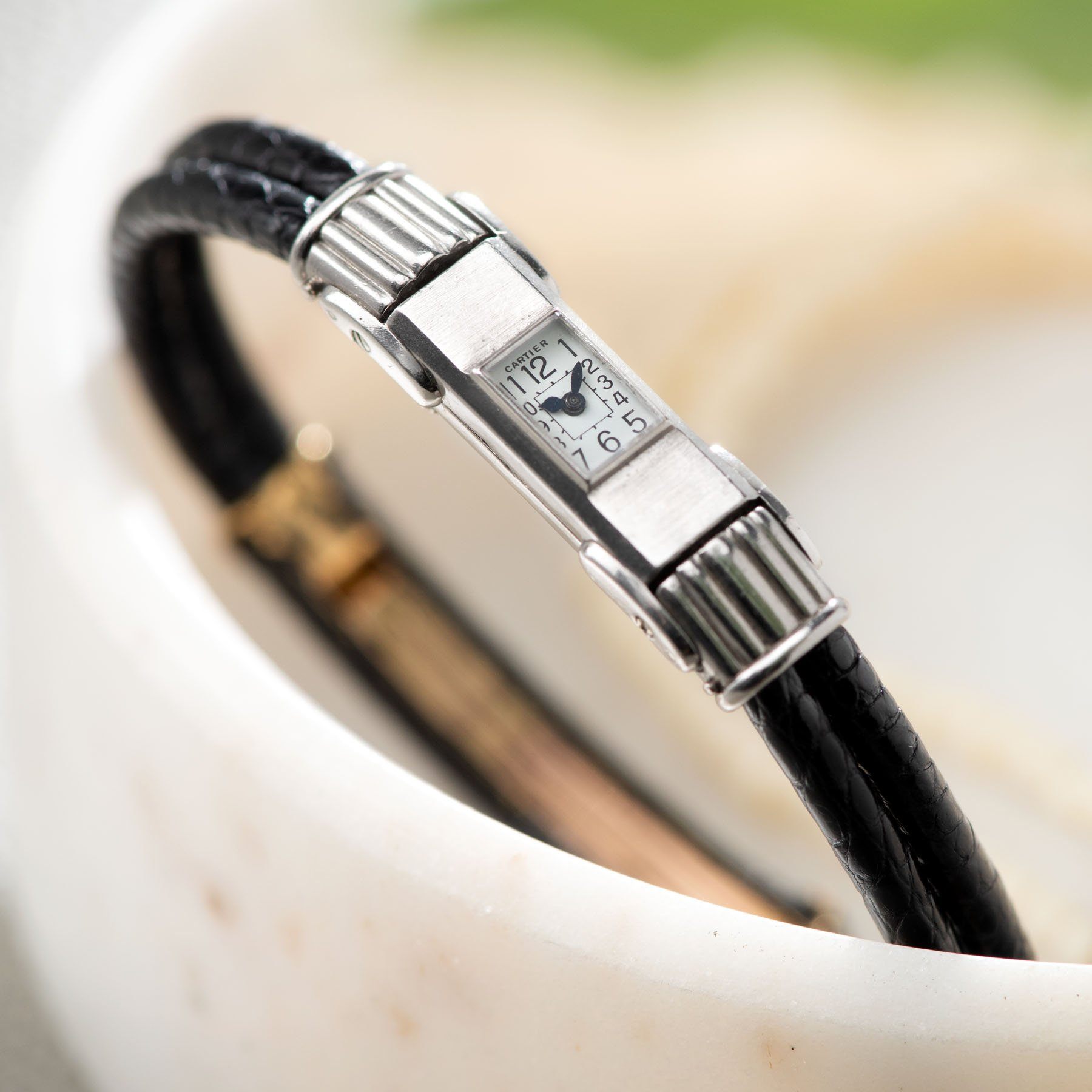 Cartier Duoplan Platinum 1930s Ladies Watch