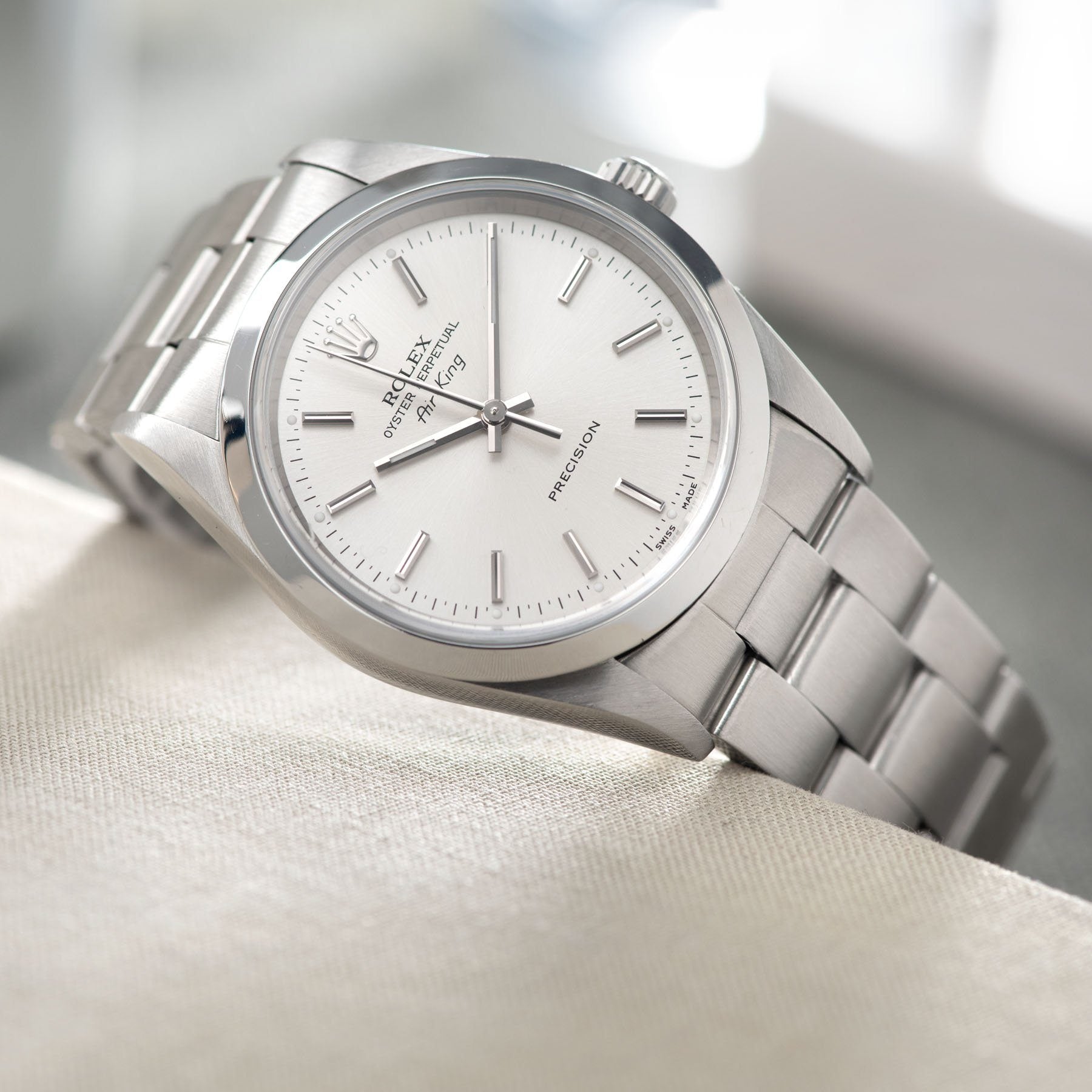 Rolex Air King Ref 14000 Silver Soleil Dial