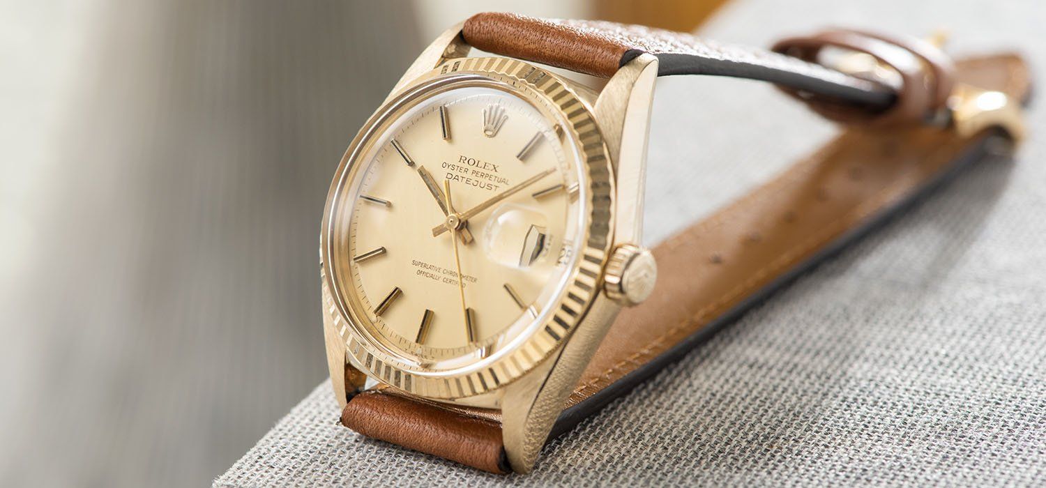 Rolex Datejust Yellow Gold 1601 Champagne Dial