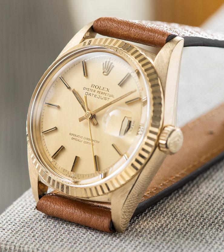 Rolex Datejust Yellow Gold 1601 Champagne Dial