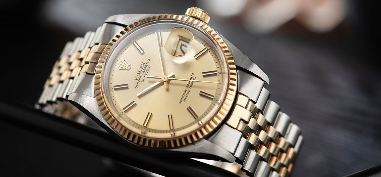 Rolex Datejust Steel and Gold 1601 Champagne Dial With Papers