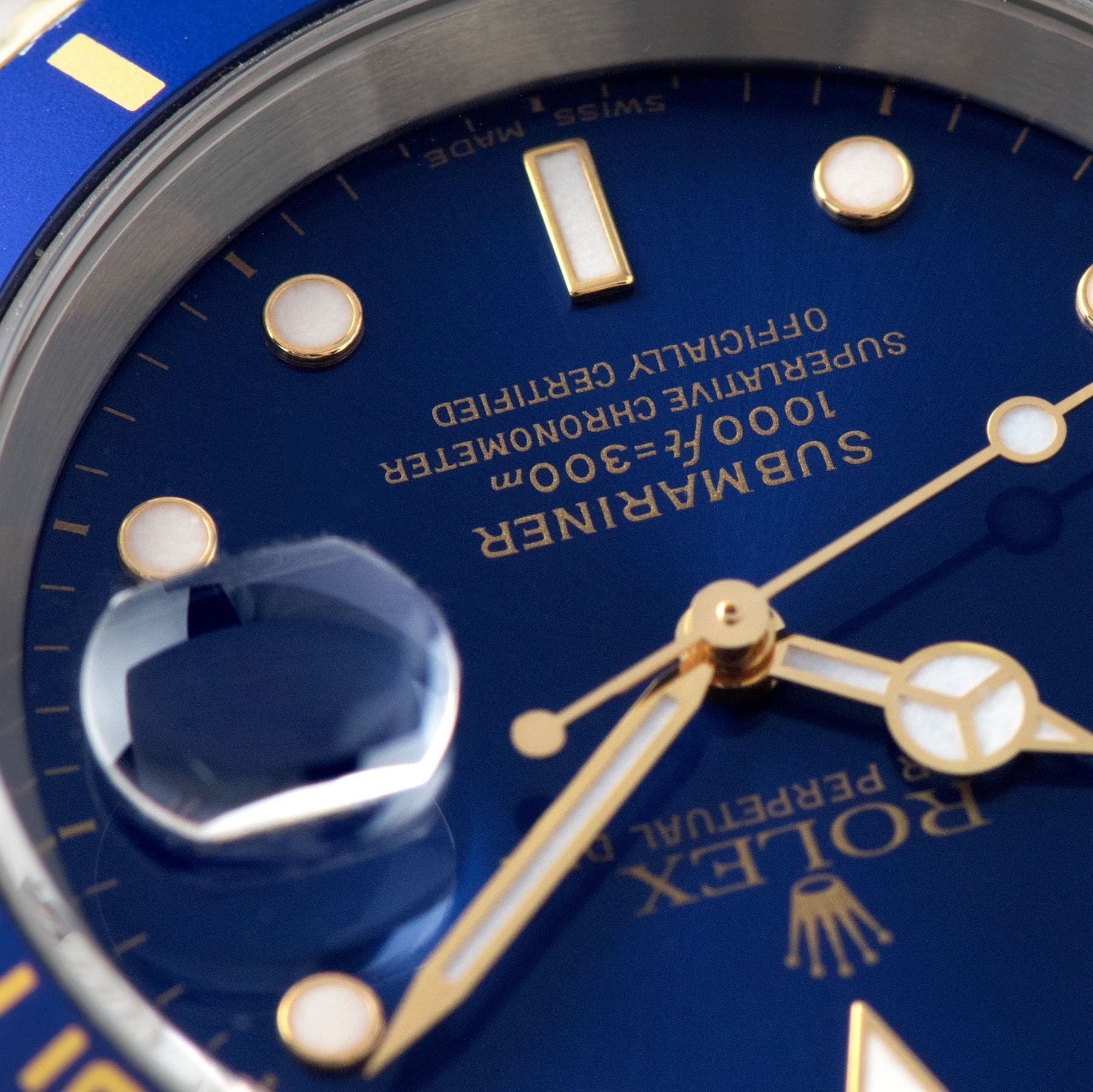 Rolex Submariner Date Blue Dial Two-Tone 16613