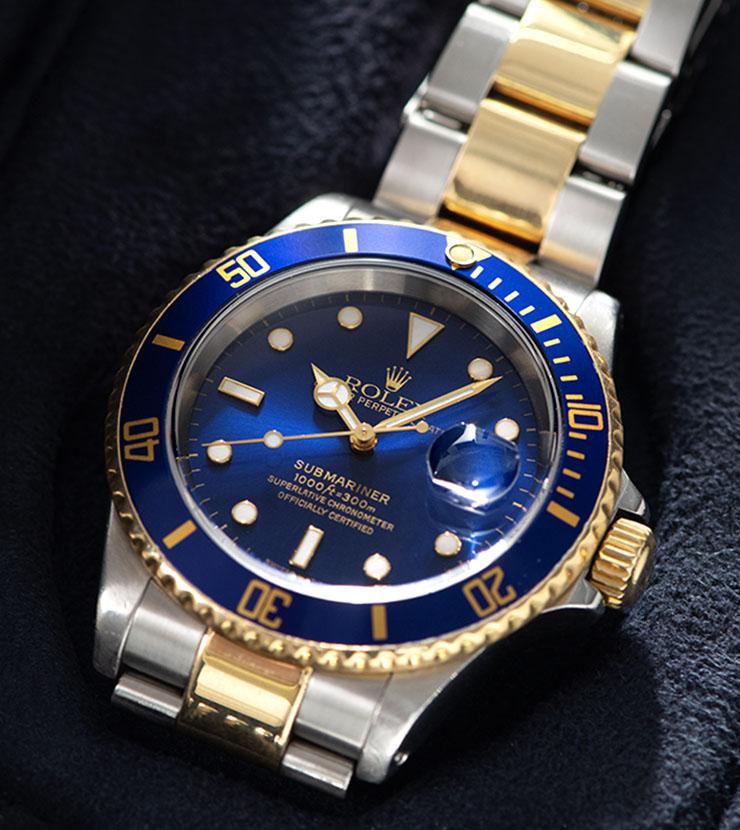 Rolex Submariner Date Blue Dial Two-Tone 16613