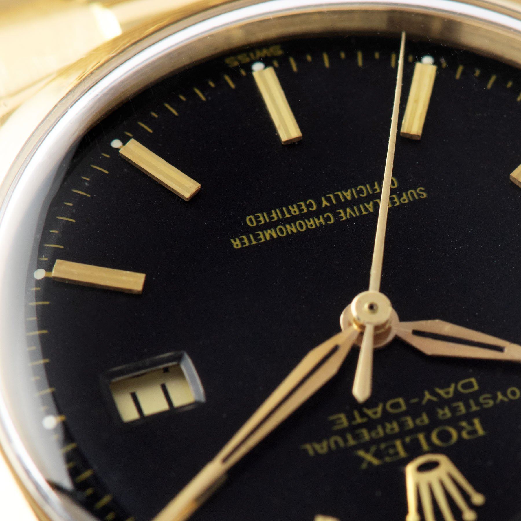 Rolex Day-Date Yellow Gold Black Dial ref 1802