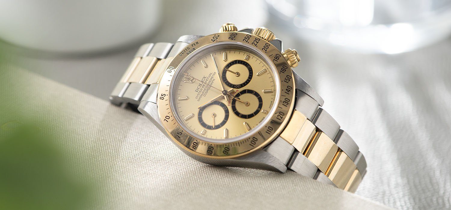 Rolex Daytona 16523 Champagne Four Line Dial with Papers