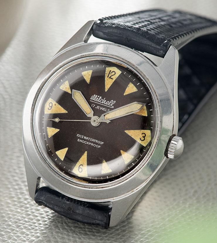 Mitchell Vintage Steel Dive Watch Tropical Dial
