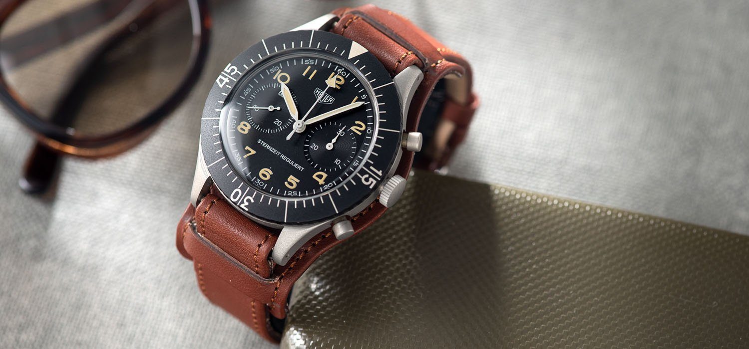 Heuer Chronograph Bundeswehr Sternzeit Reguliert 1551 SGSZ